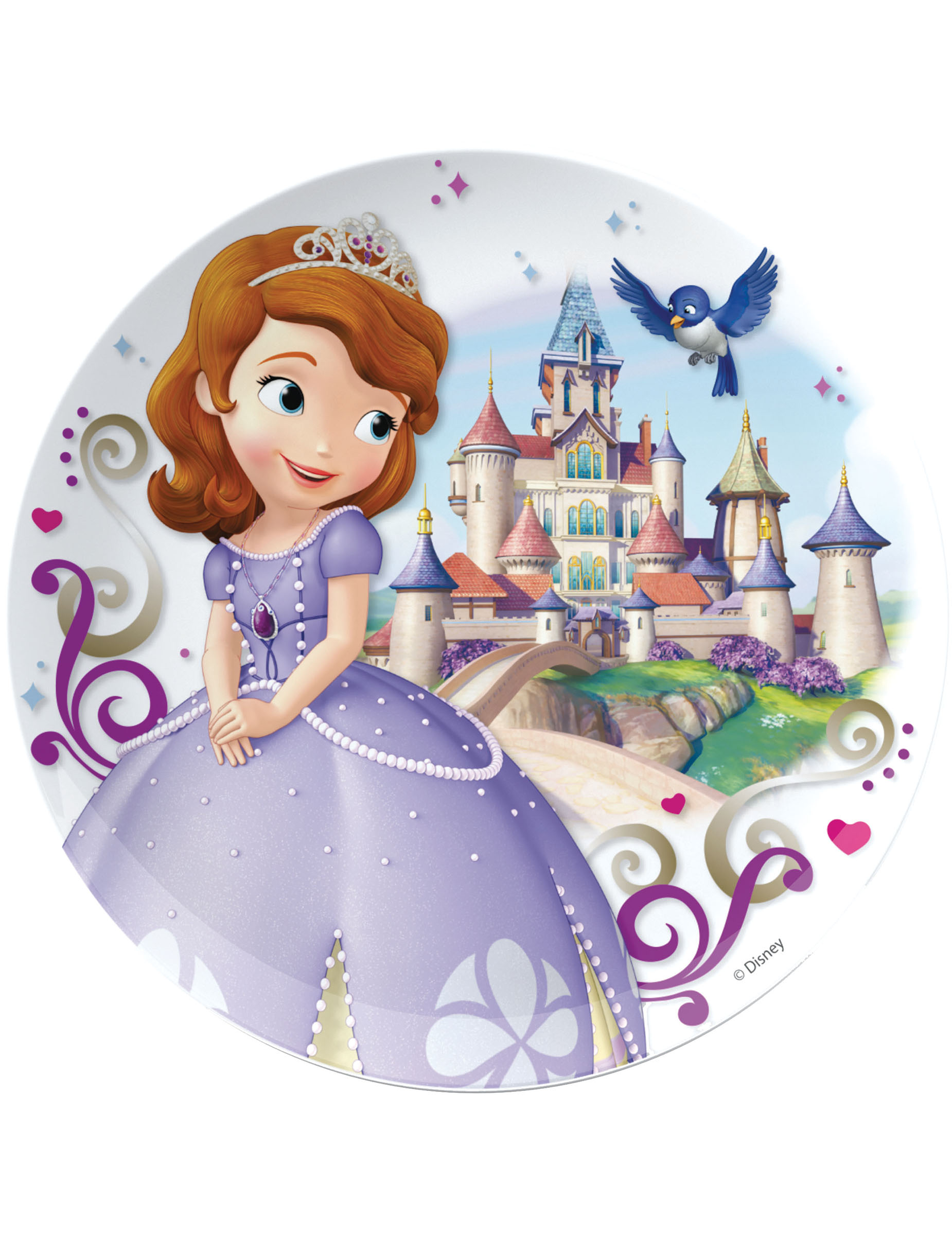Assiette mélamine Princesse Sofia 20 cm