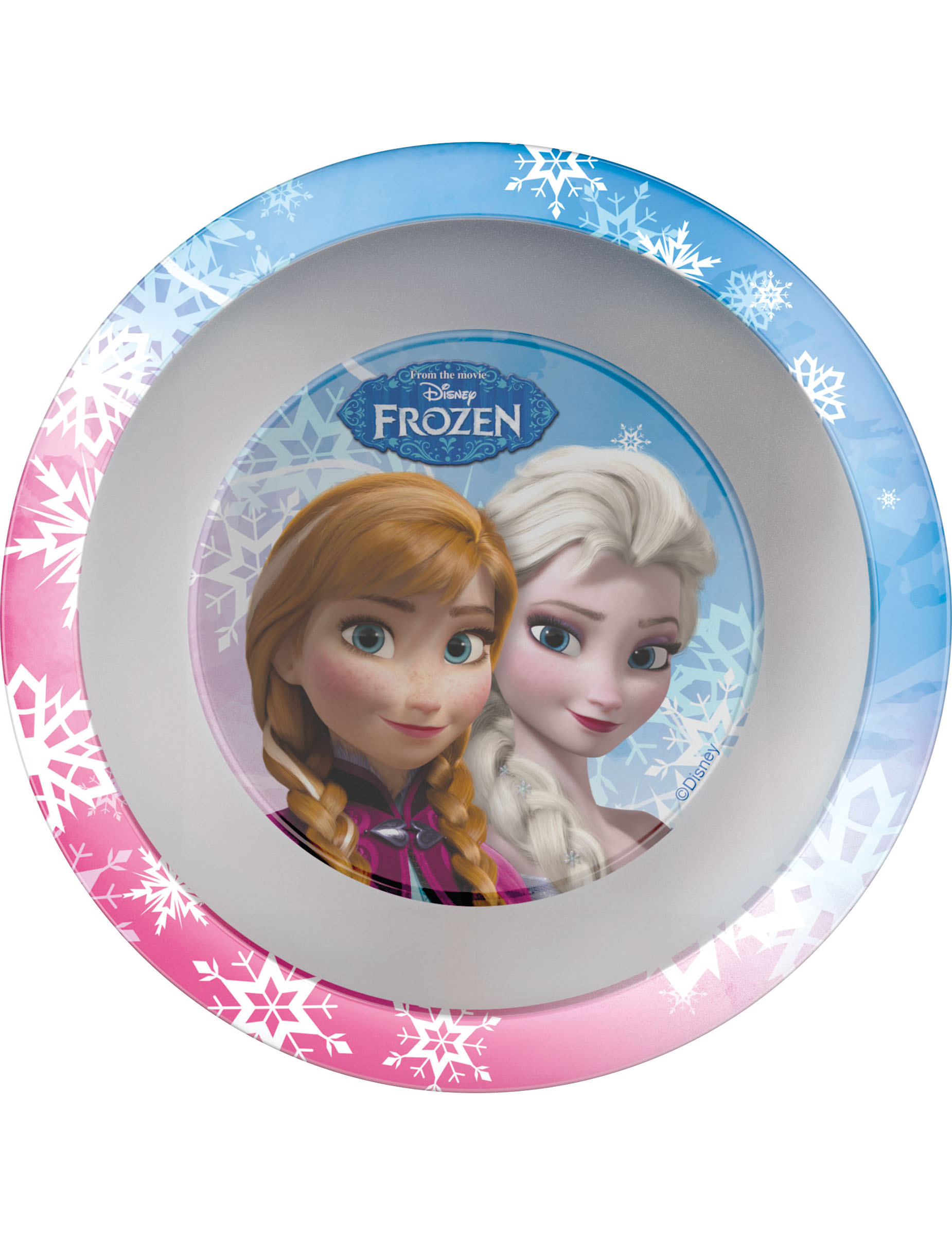 Assiette creuse en plastique La Reine des Neiges