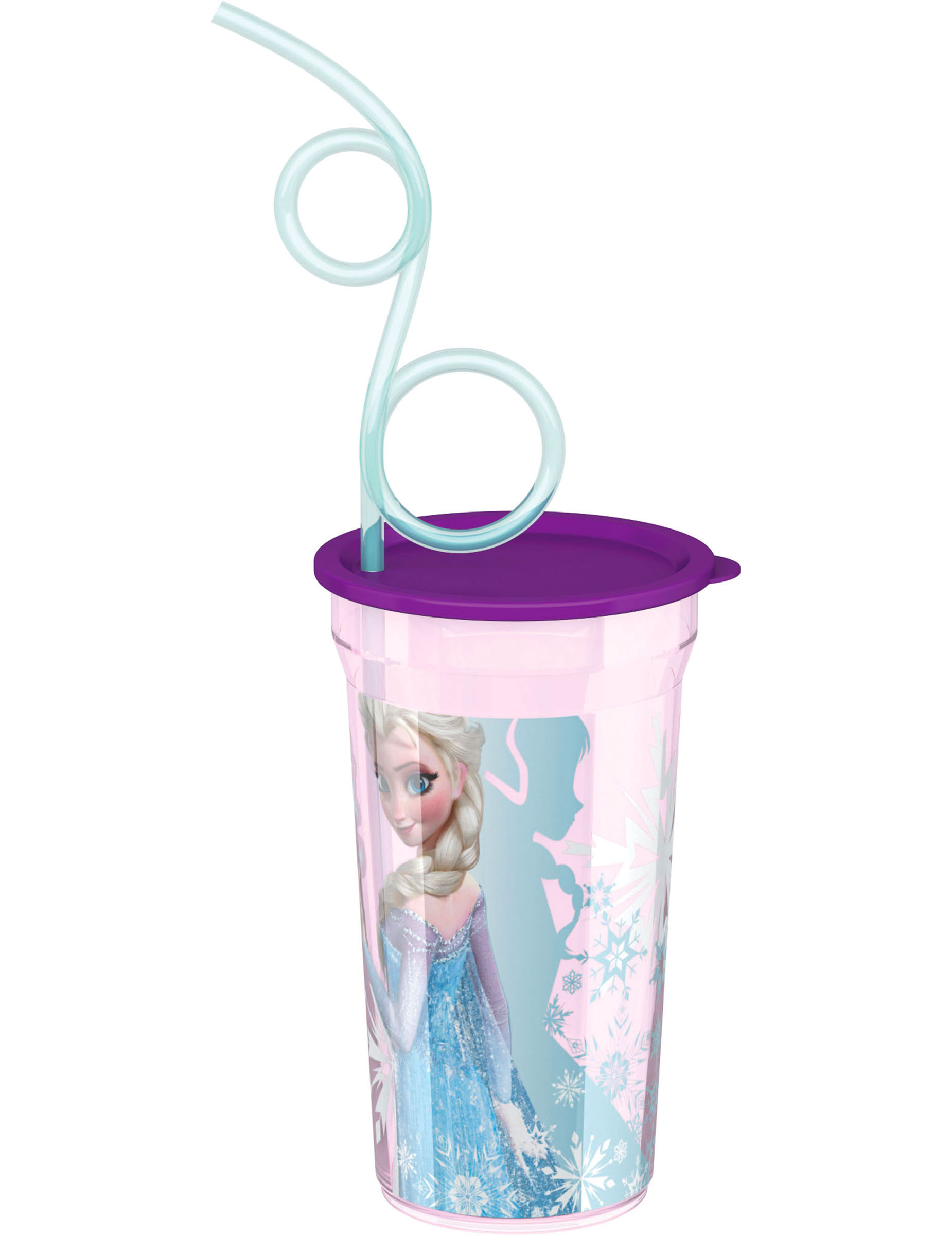 Verre avec paille La Reine des Neiges