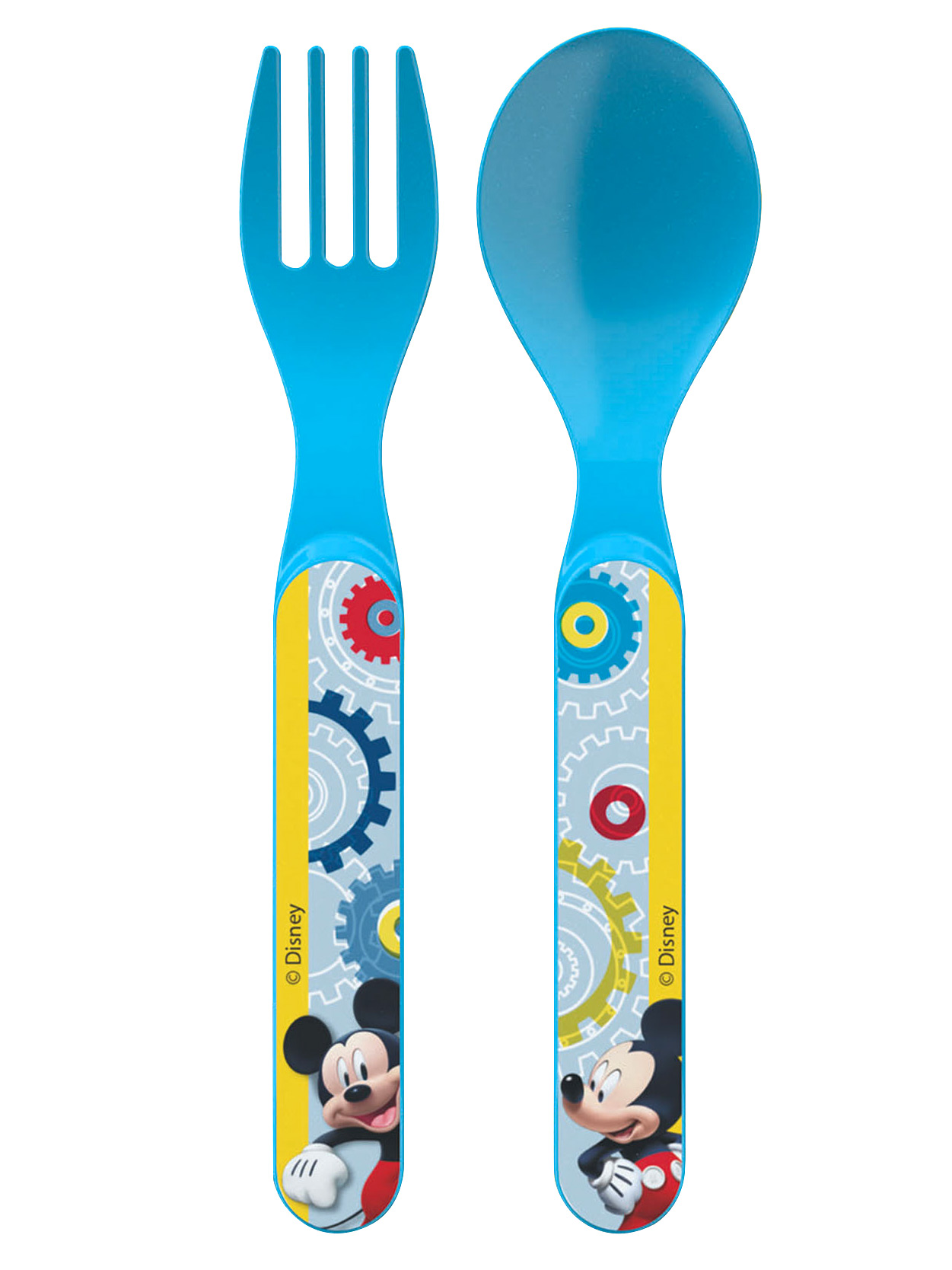2 couverts en plastique Mickey