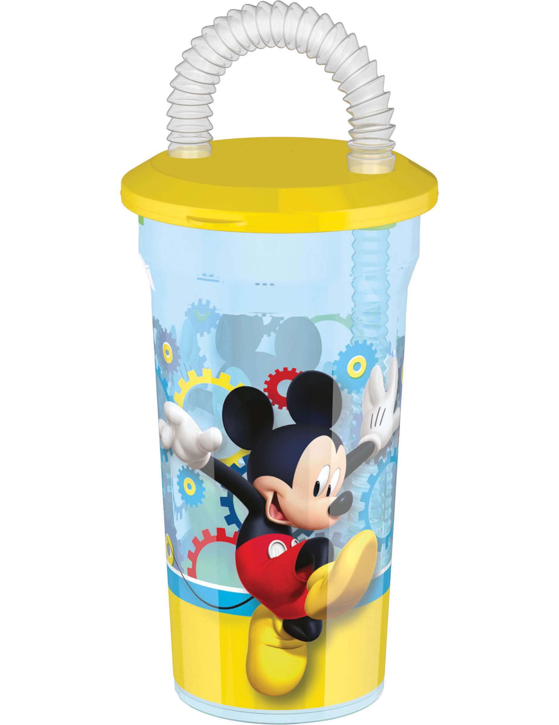 Verre en plastique avec paille Mickey 45 cl