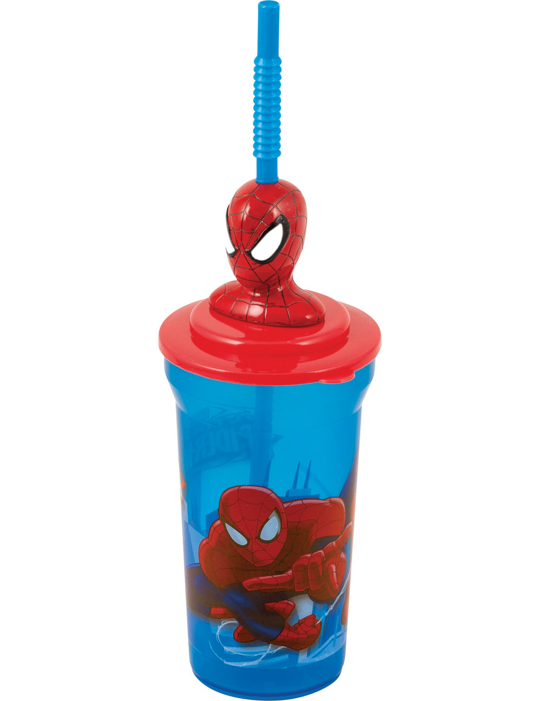 Verre avec paille Spiderman