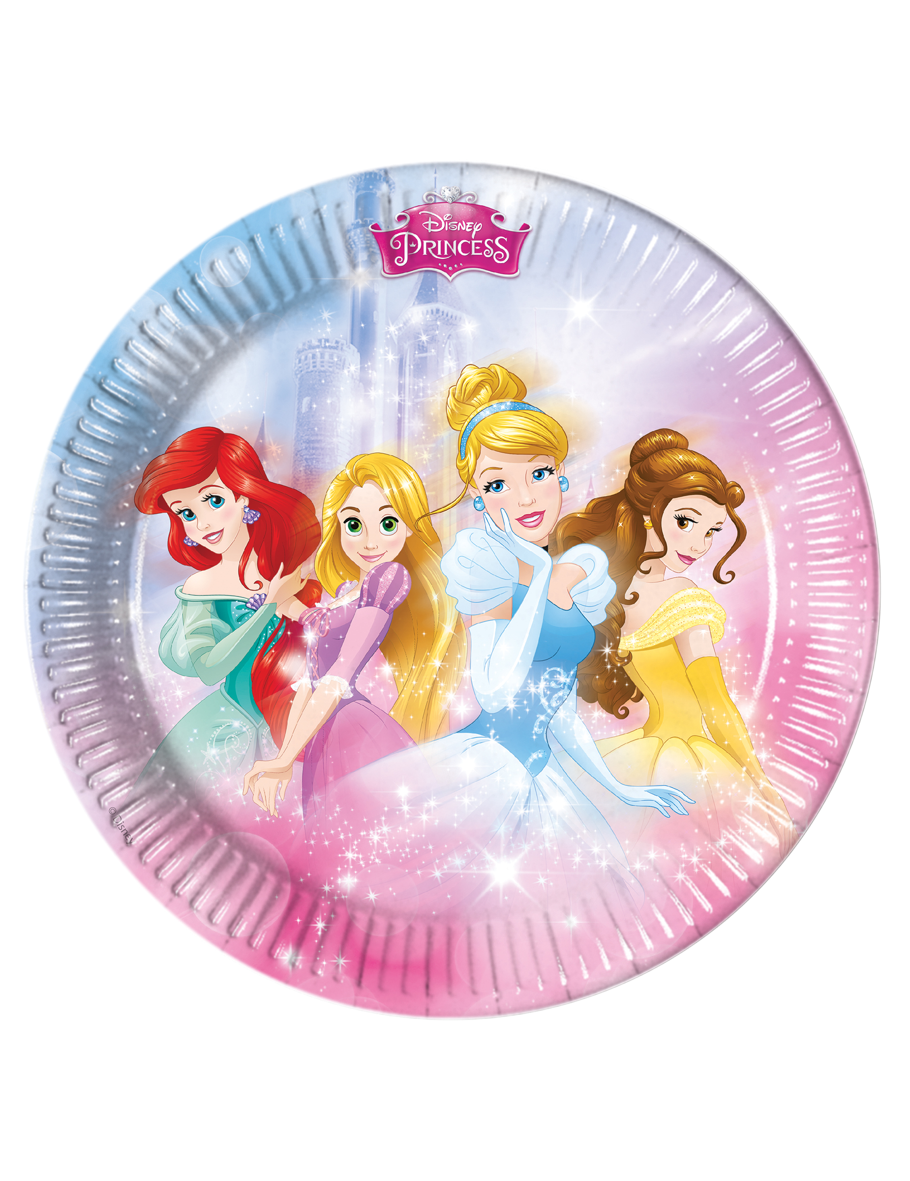 8 Assiettes en carton Princesses Disney 23 cm
