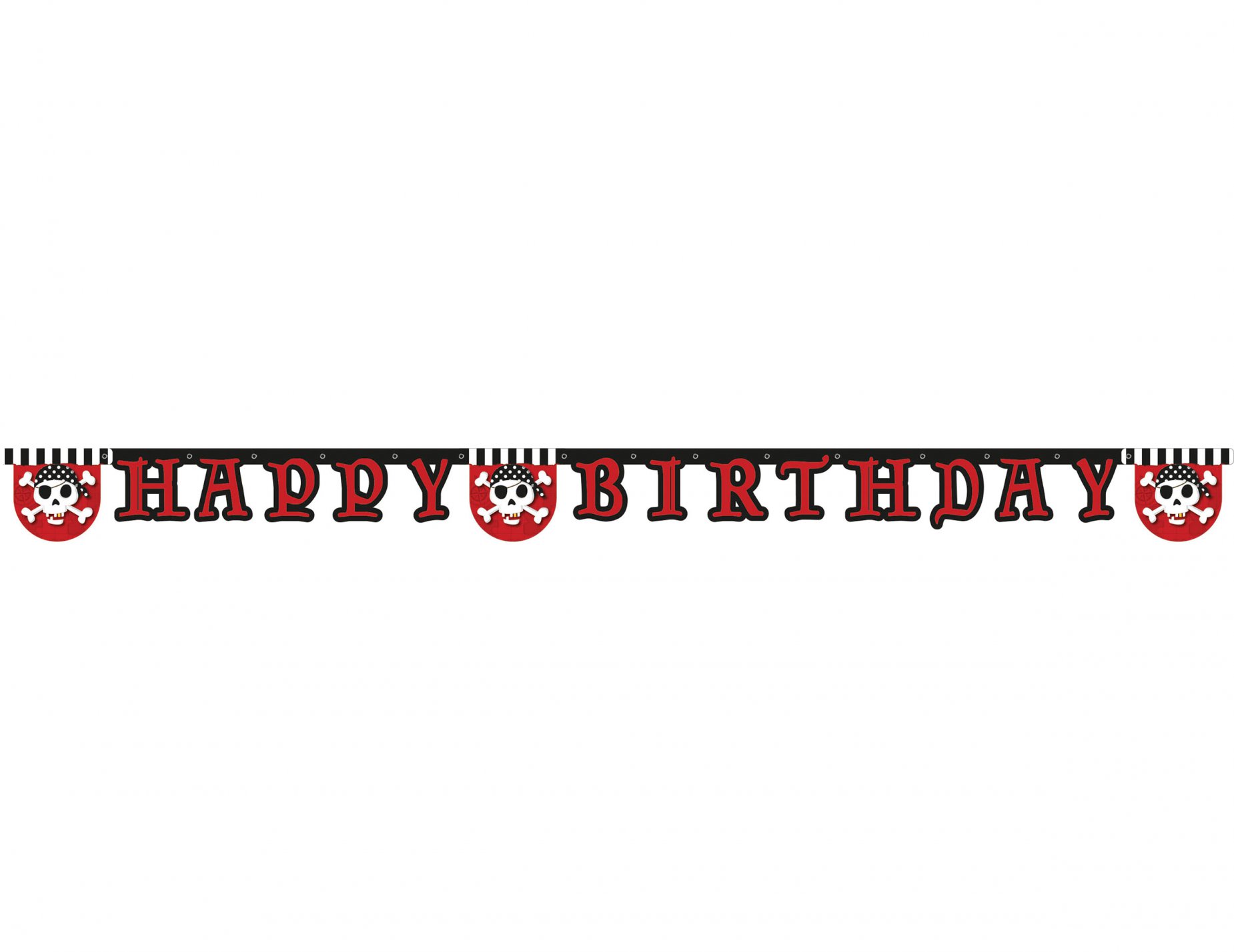 1 Guirlande Happy Birthday carte au trésor pirate 2 m