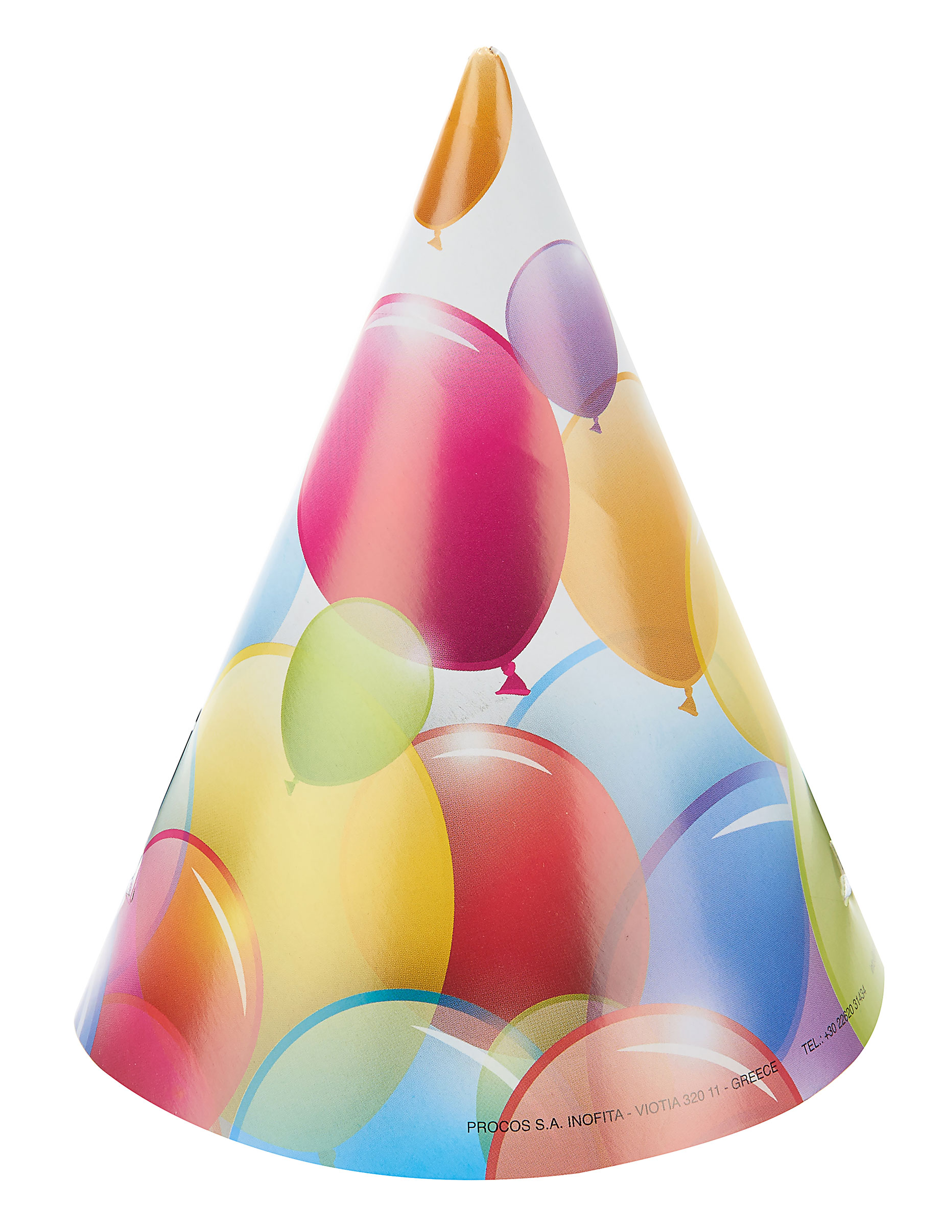 6 Chapeaux de fête ballons volants