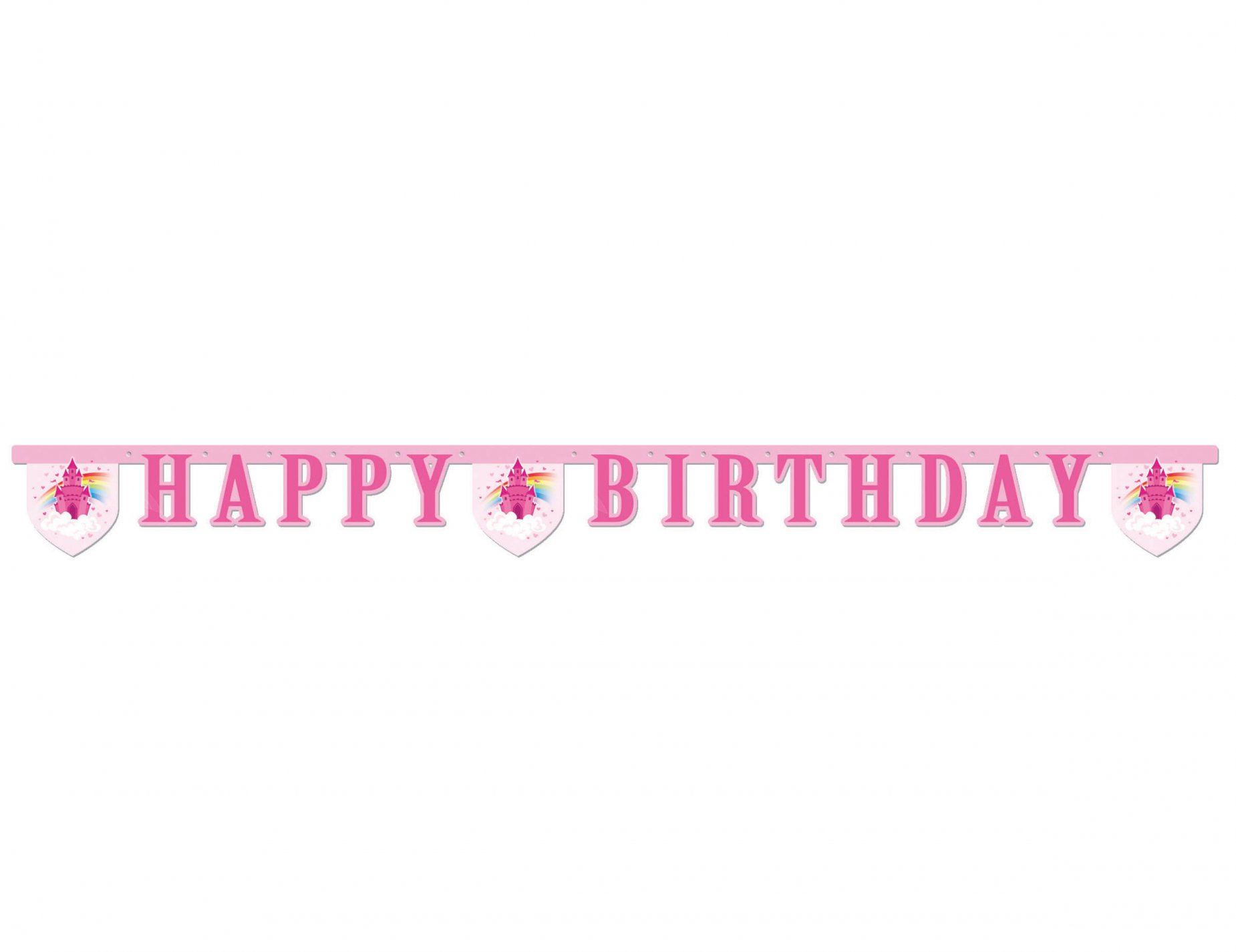 Guirlande Happy Birthday Château de princesse 1.7 m