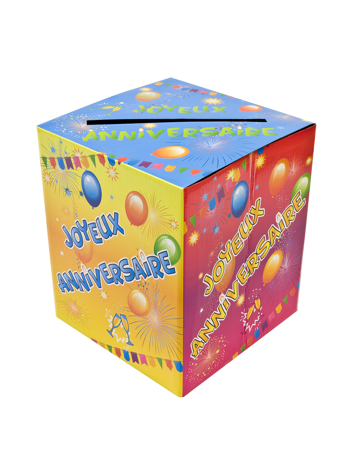Urne en carton anniversaire Fiesta 20 x 23 cm
