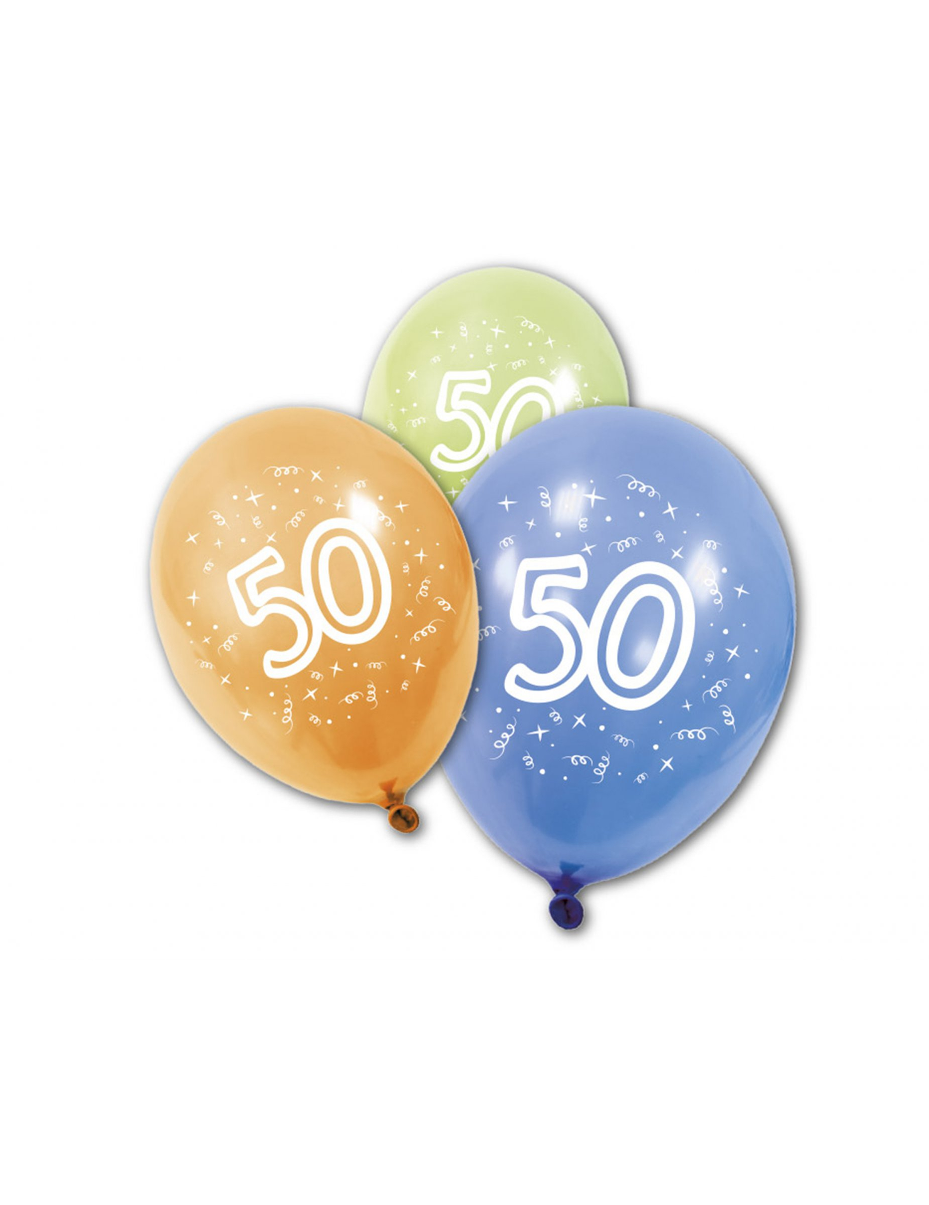 8 Ballons en latex anniversaire 50 ans 30 cm