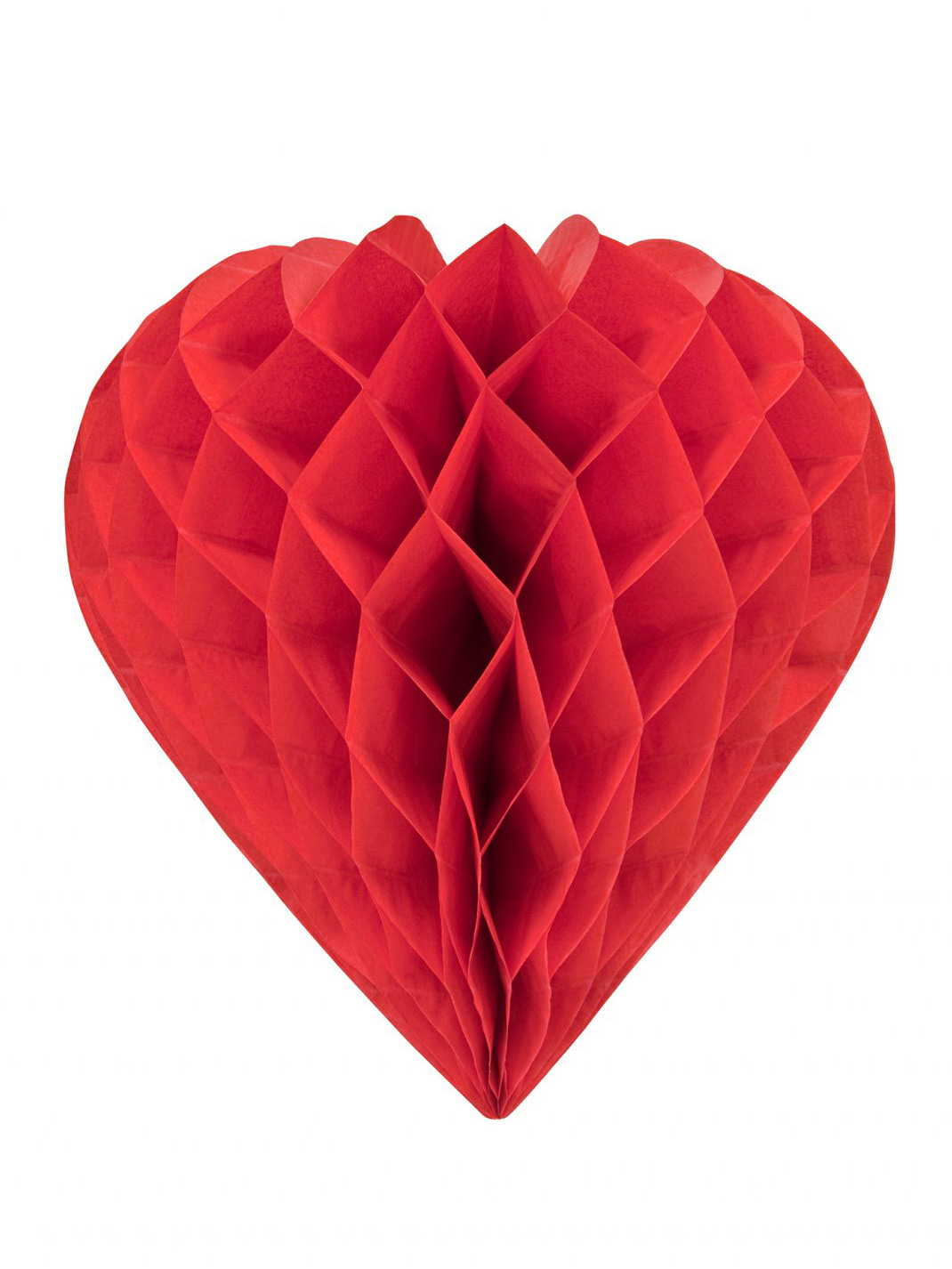 C ur en papier alvéolé rouge 30 cm