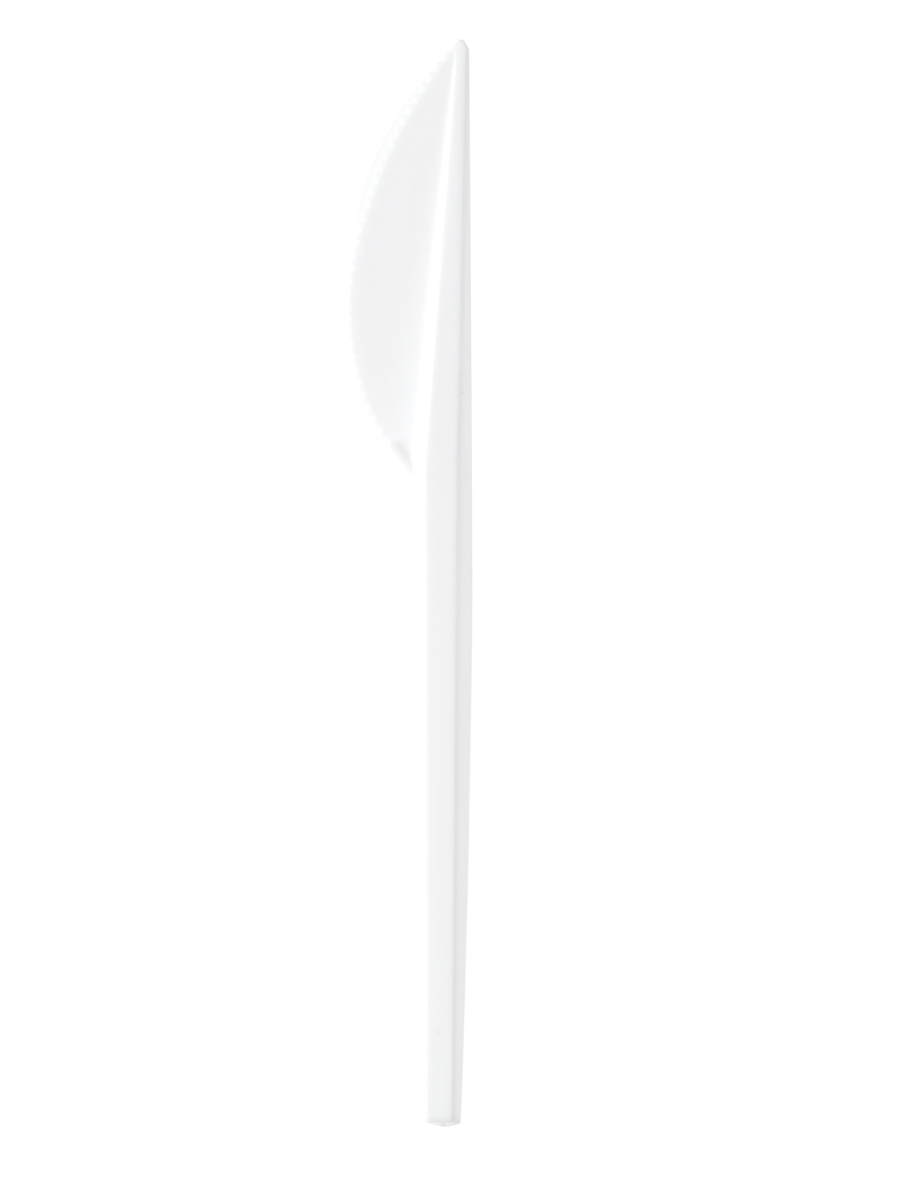 100 couteaux en plastique blanc 16,5 cm