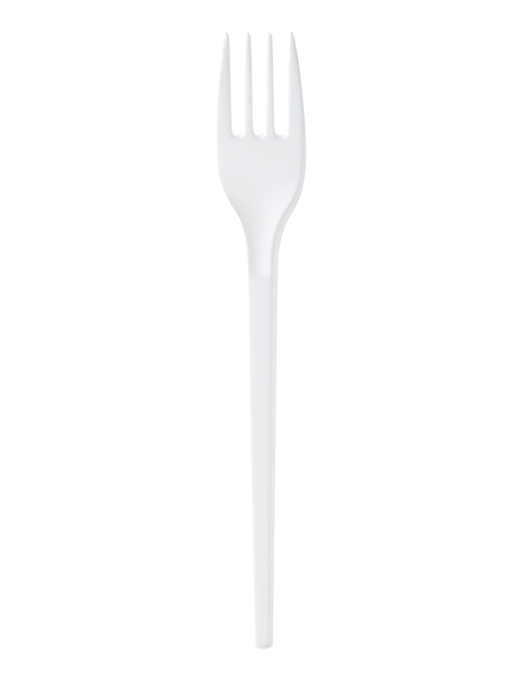 100 fourchettes en plastique blanc 16,5 cm