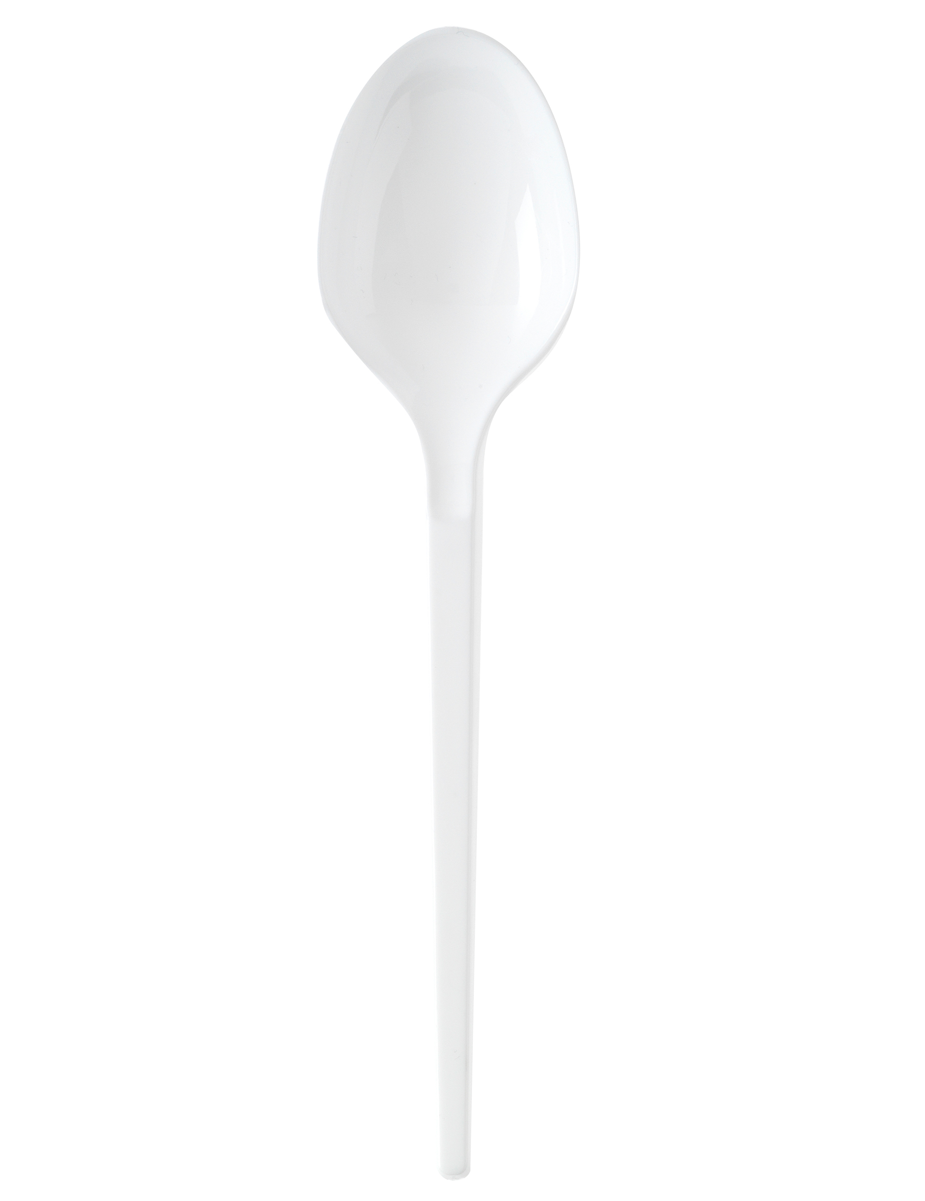 100 grandes cuillères en plastique blanc 16,5 cm