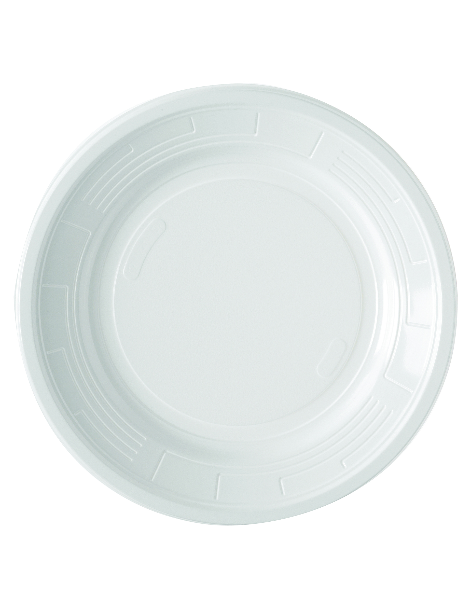 50 assiettes en plastique blanc 22 cm
