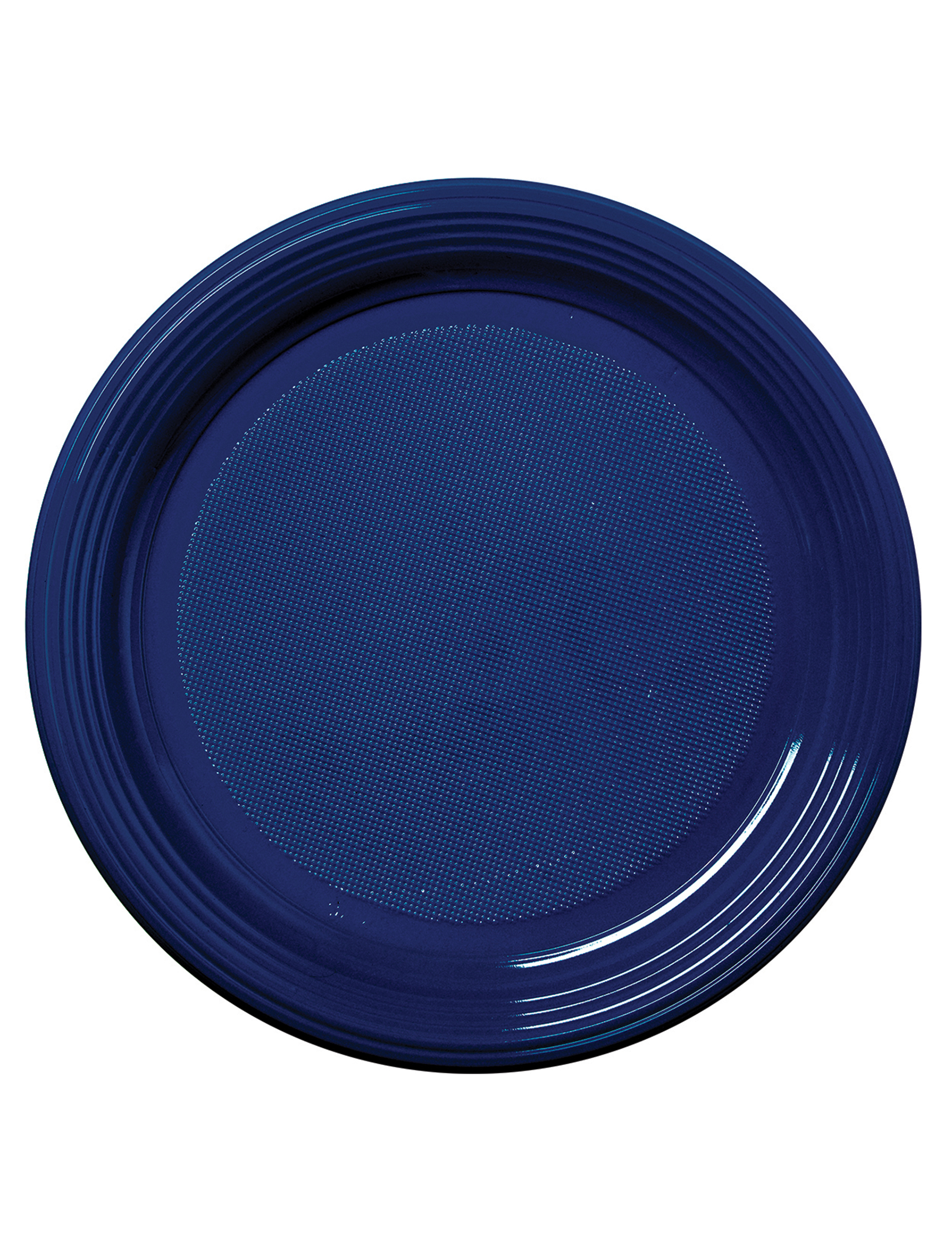 50 Assiettes à dessert en plastique bleu marine 17 cm