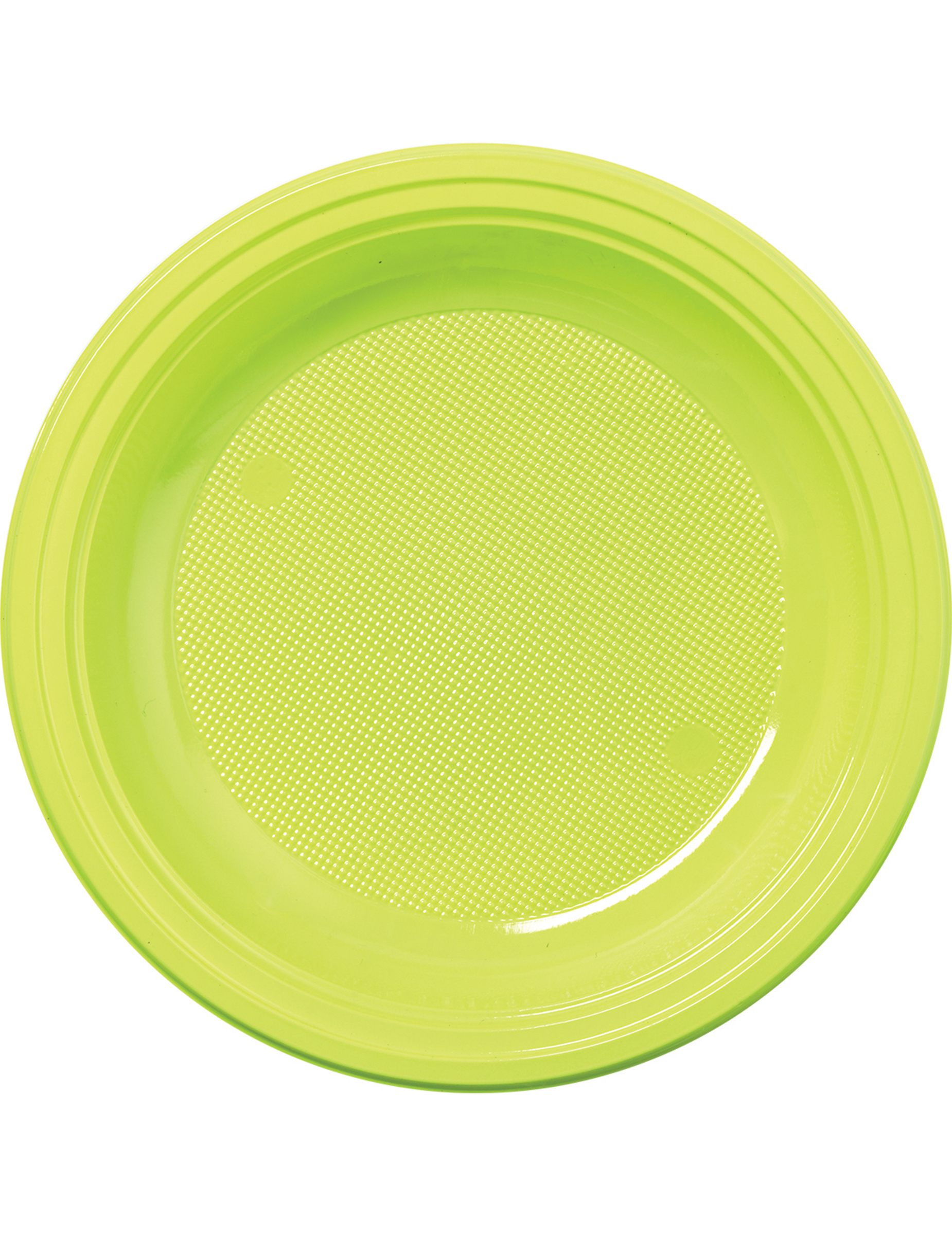 50 Petites assiettes en plastique vert anis 17 cm