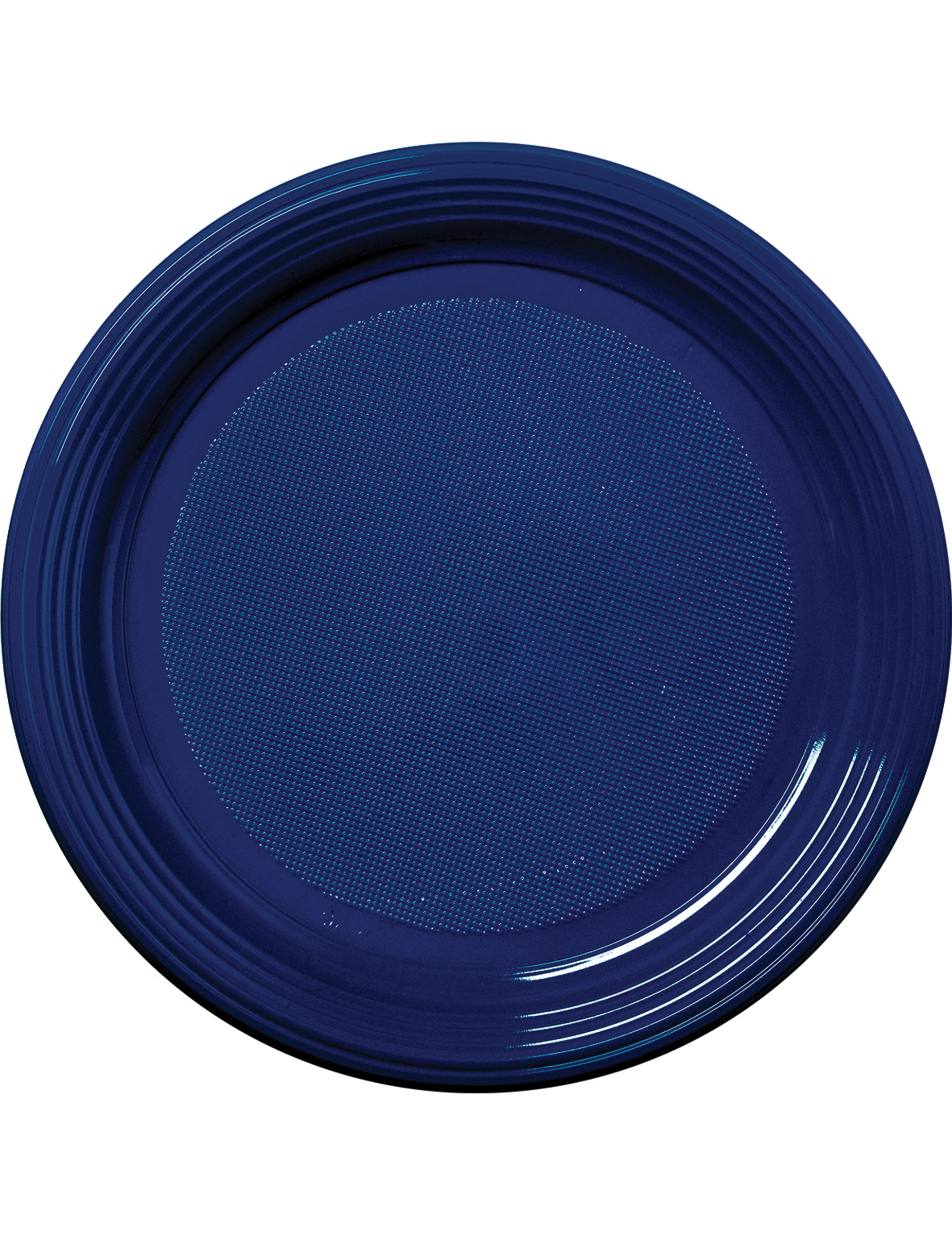 30 Assiettes en plastique bleu marine 22 cm