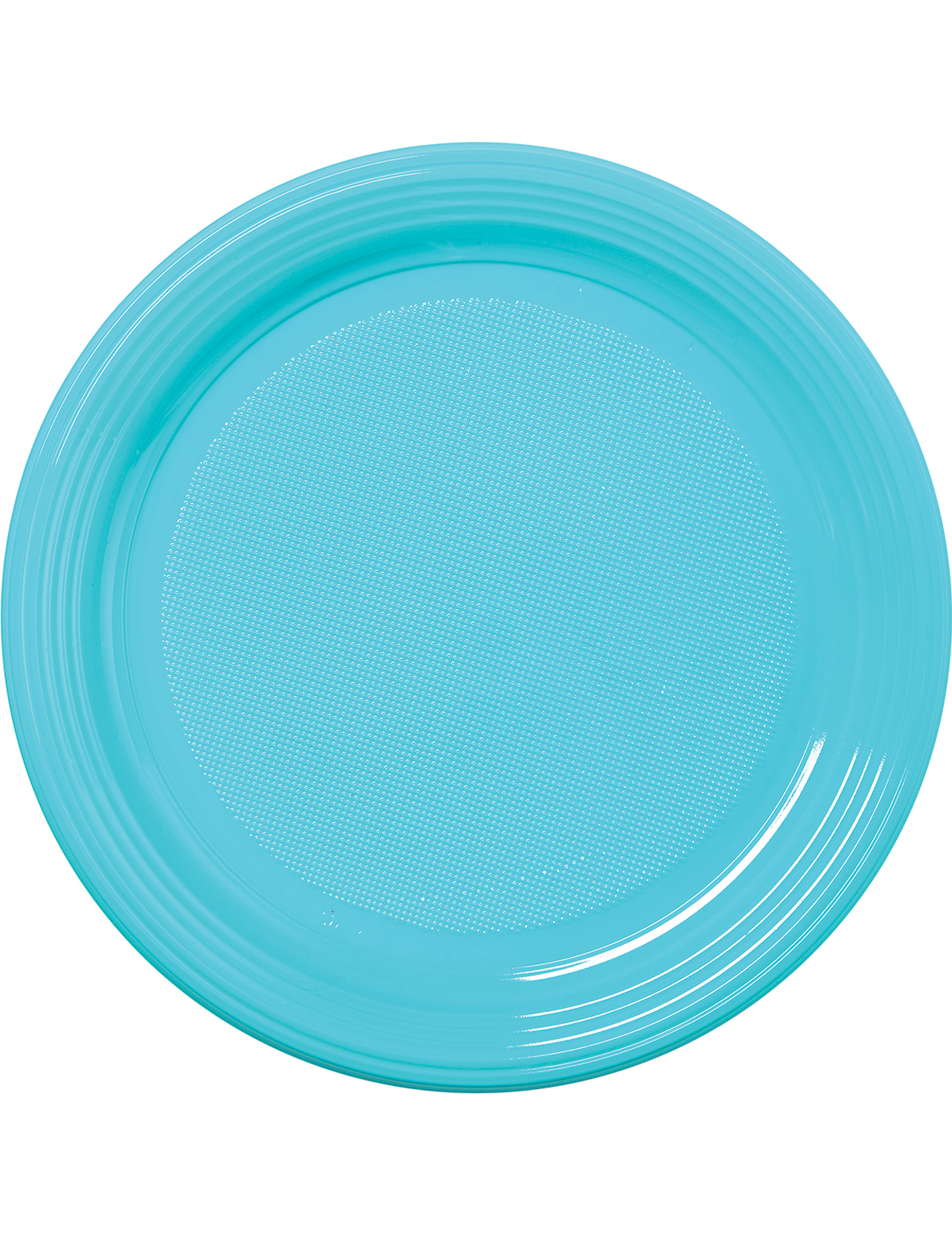 30 assiettes en plastique bleu pastel 22 cm