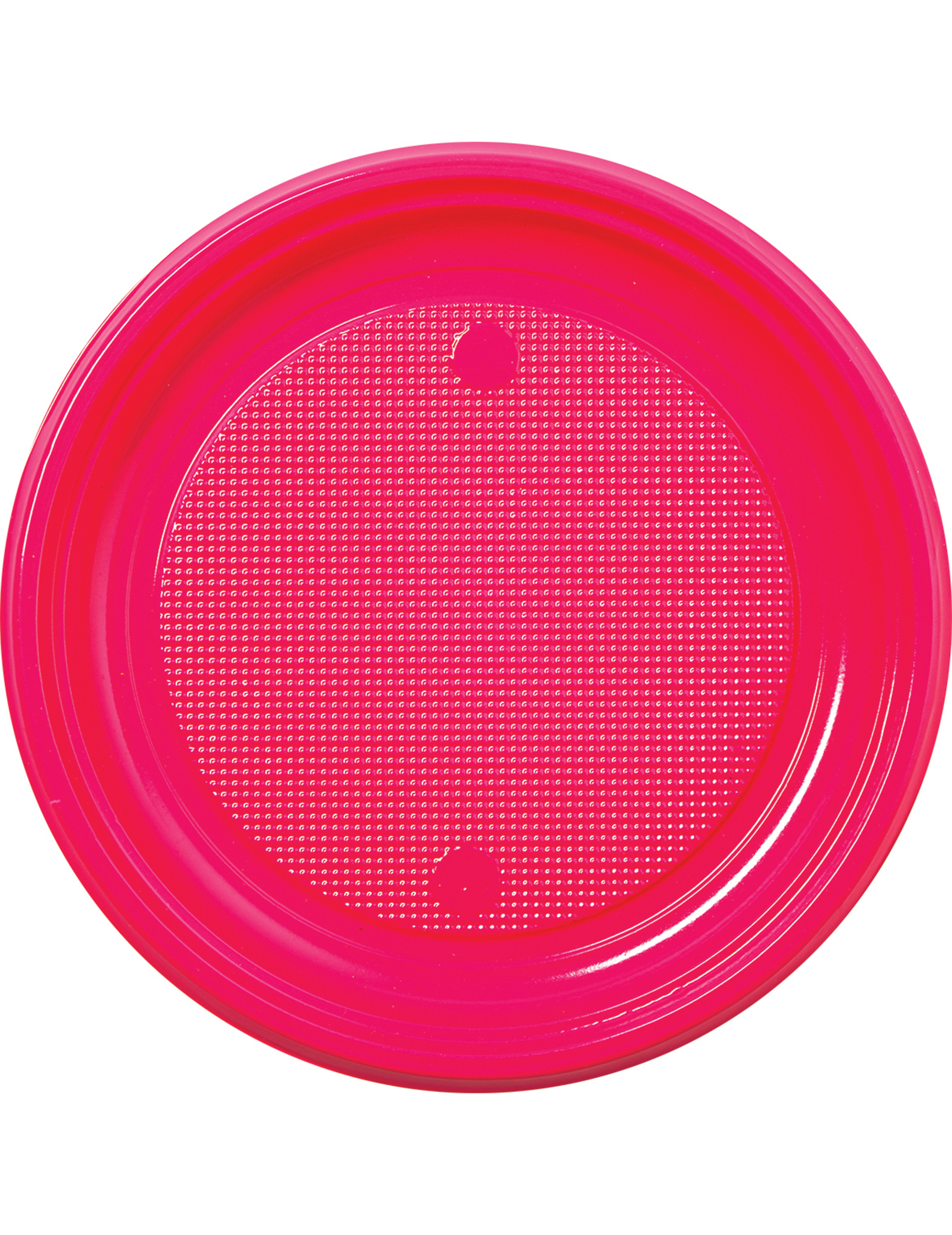 30 assiettes en plastique fuchsia 22 cm