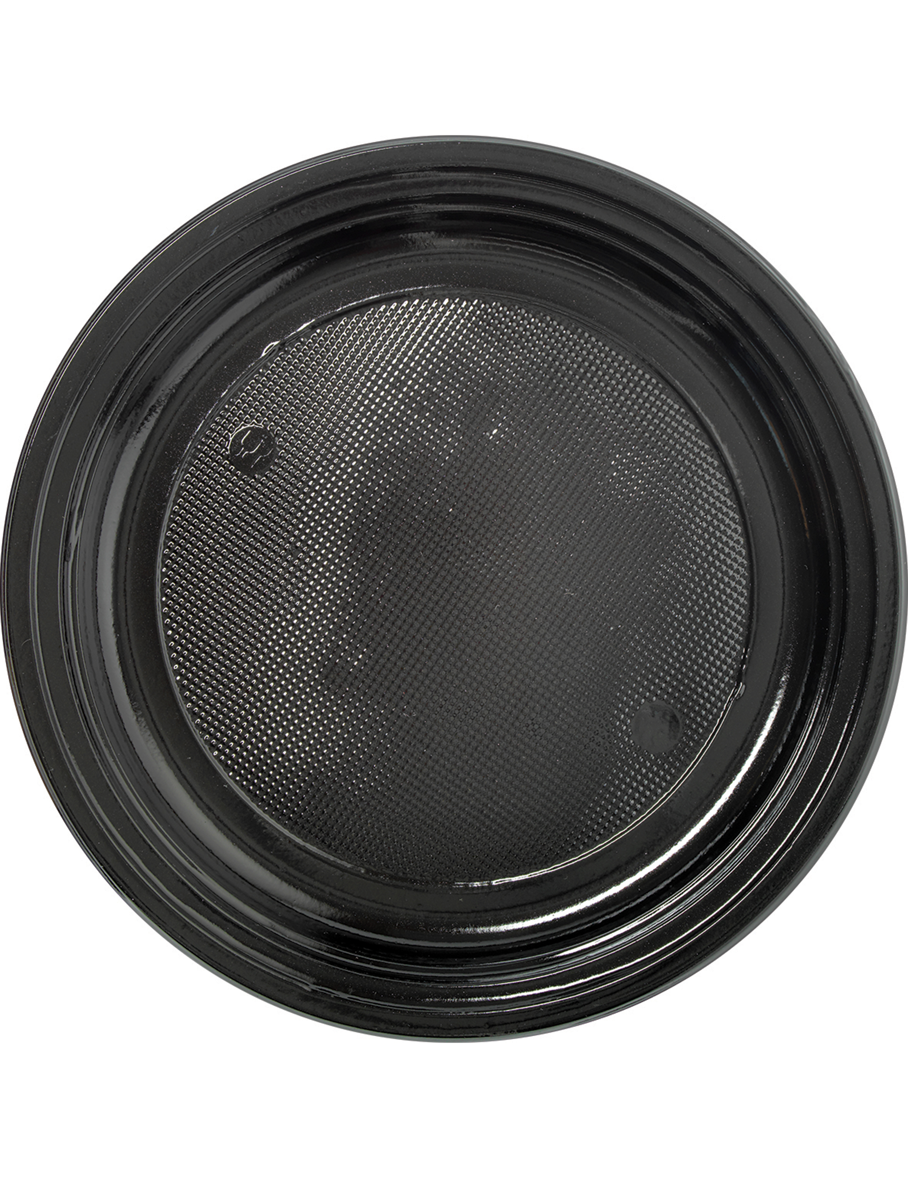 30 assiettes en plastique noir 22 cm