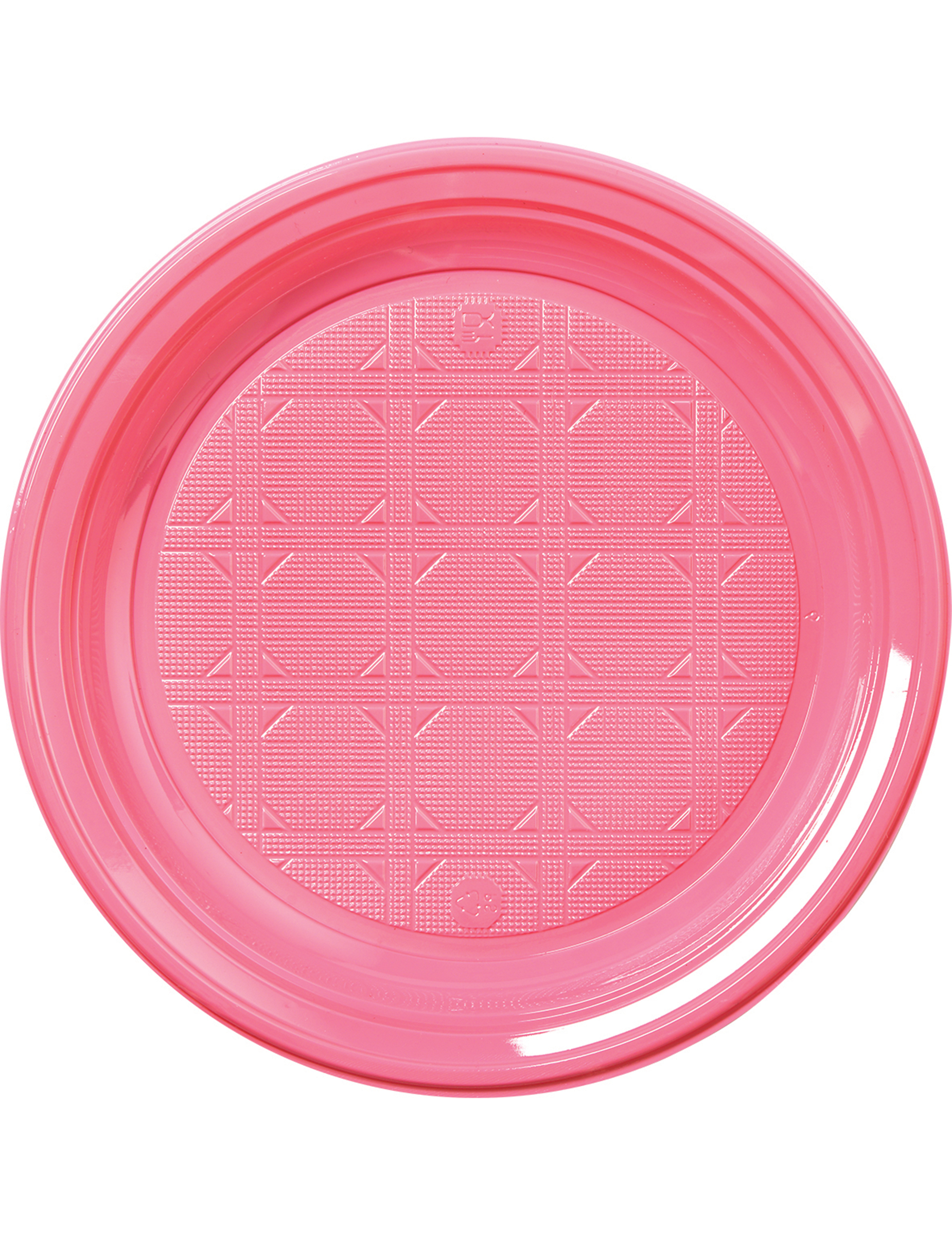 30 assiettes en plastique rose pastel 22 cm