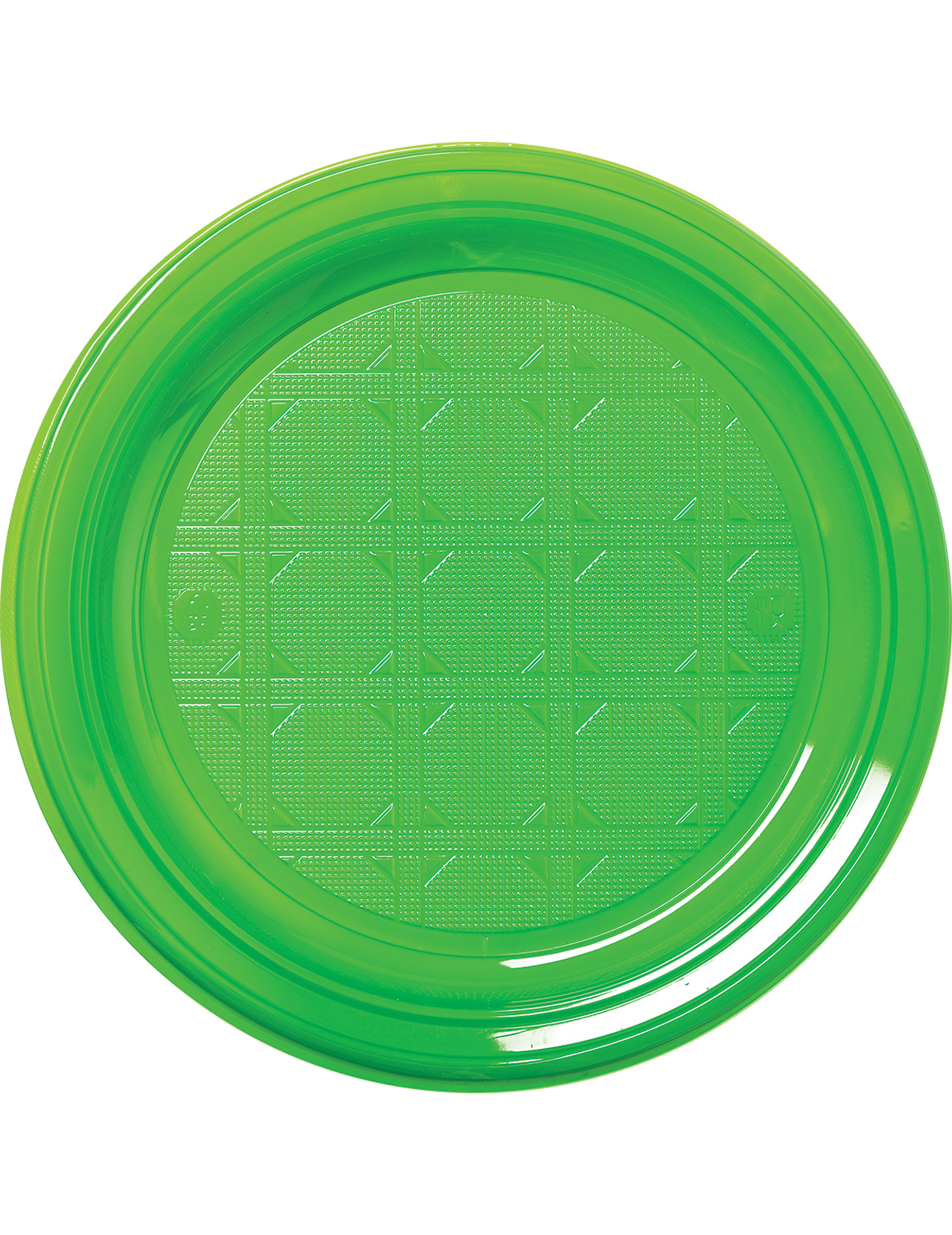 30 Assiettes en plastique vert 22 cm