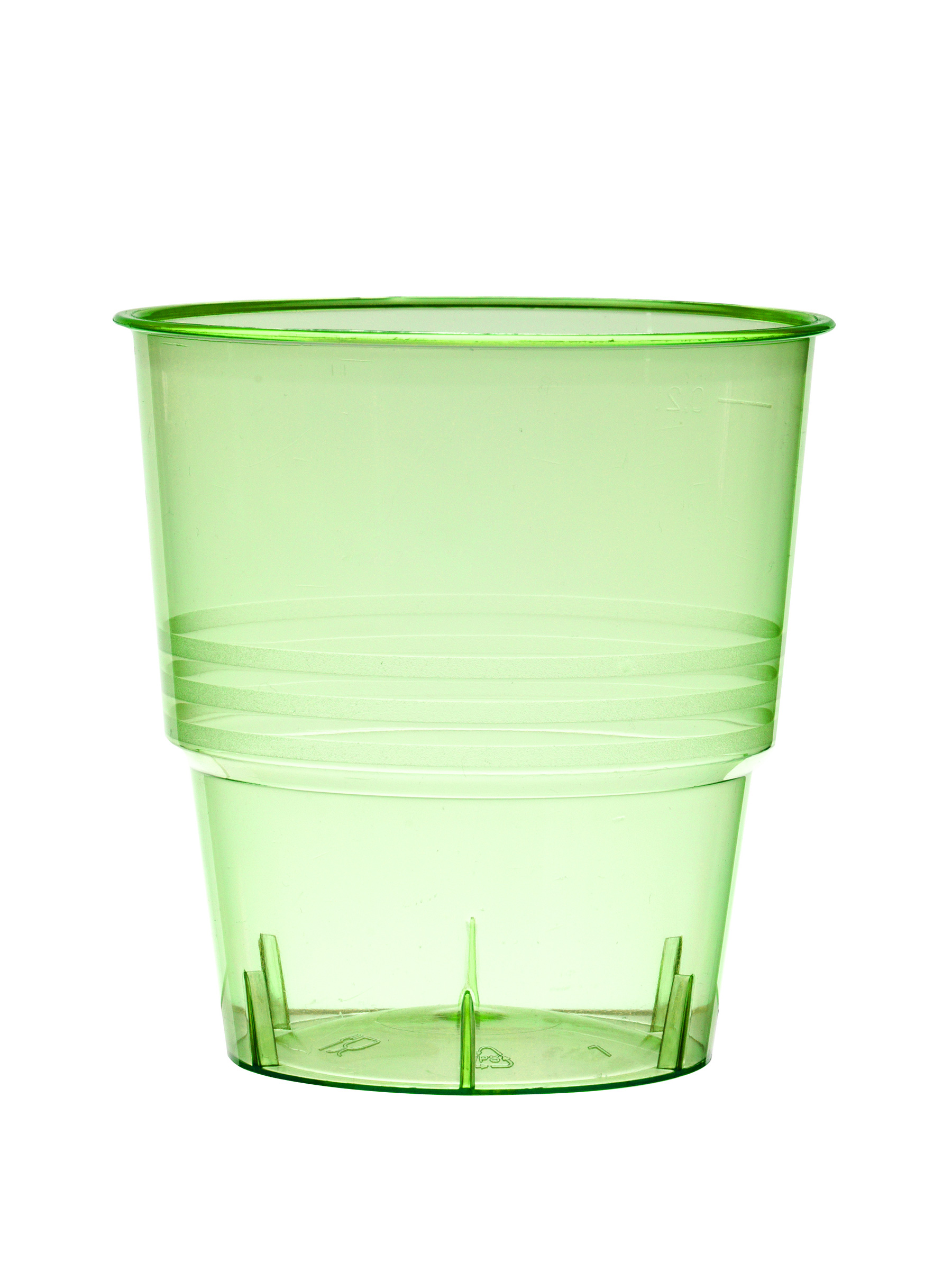10 Gobelets en plastique vert 25 cl