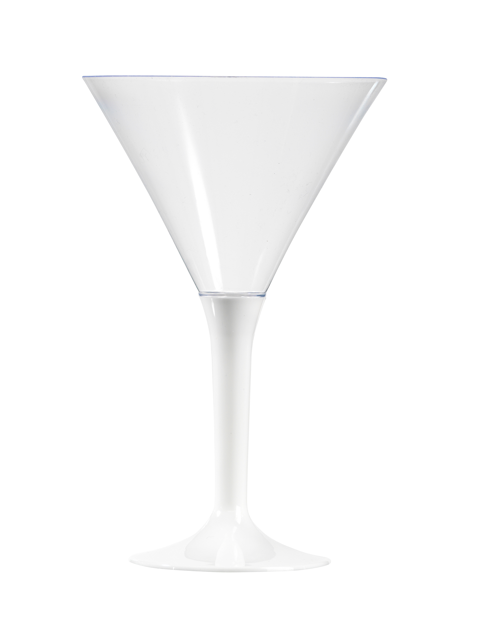 6 Verres à pied cocktail blanc 14 cm