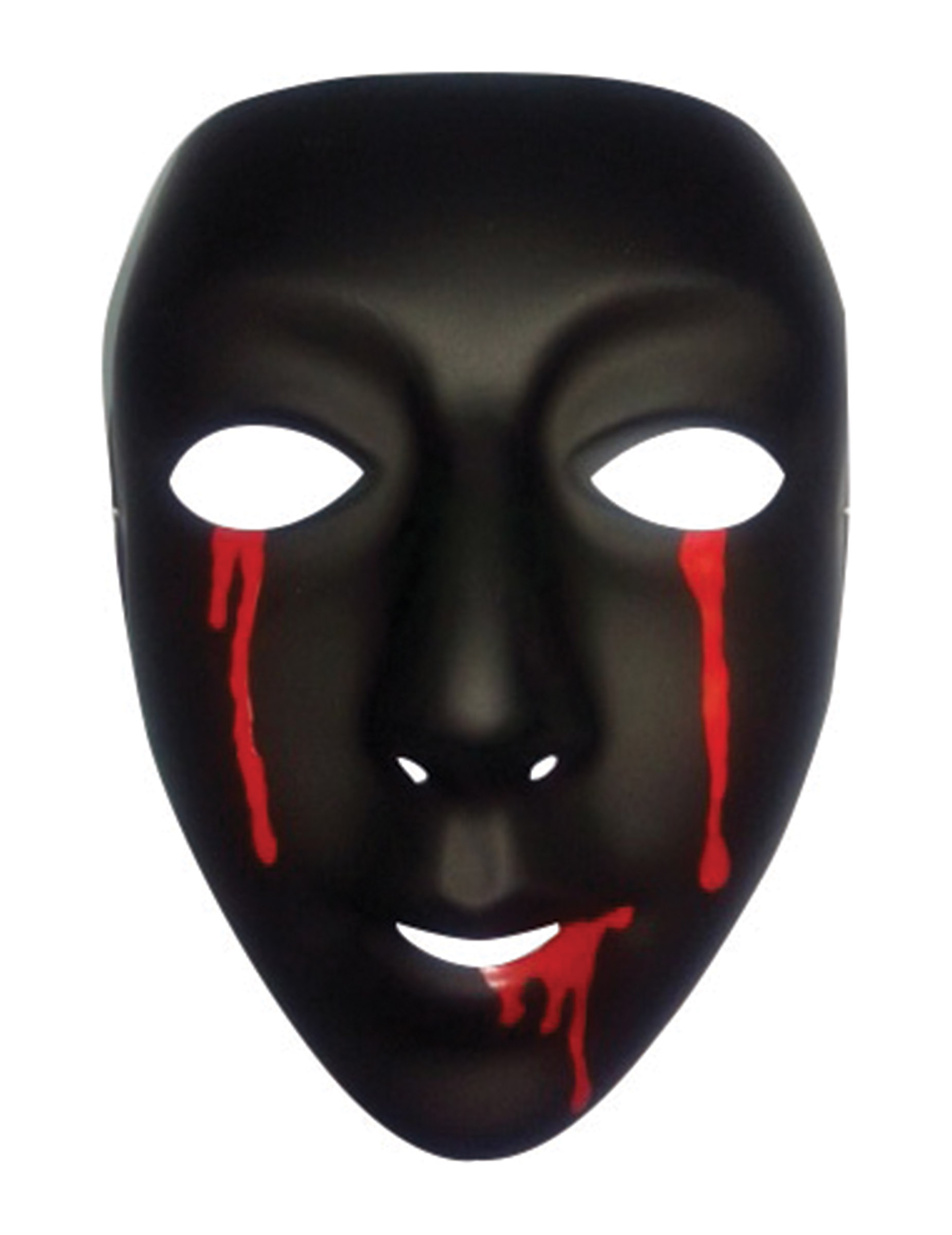 Masque noir avec larmes de sang femme Halloween