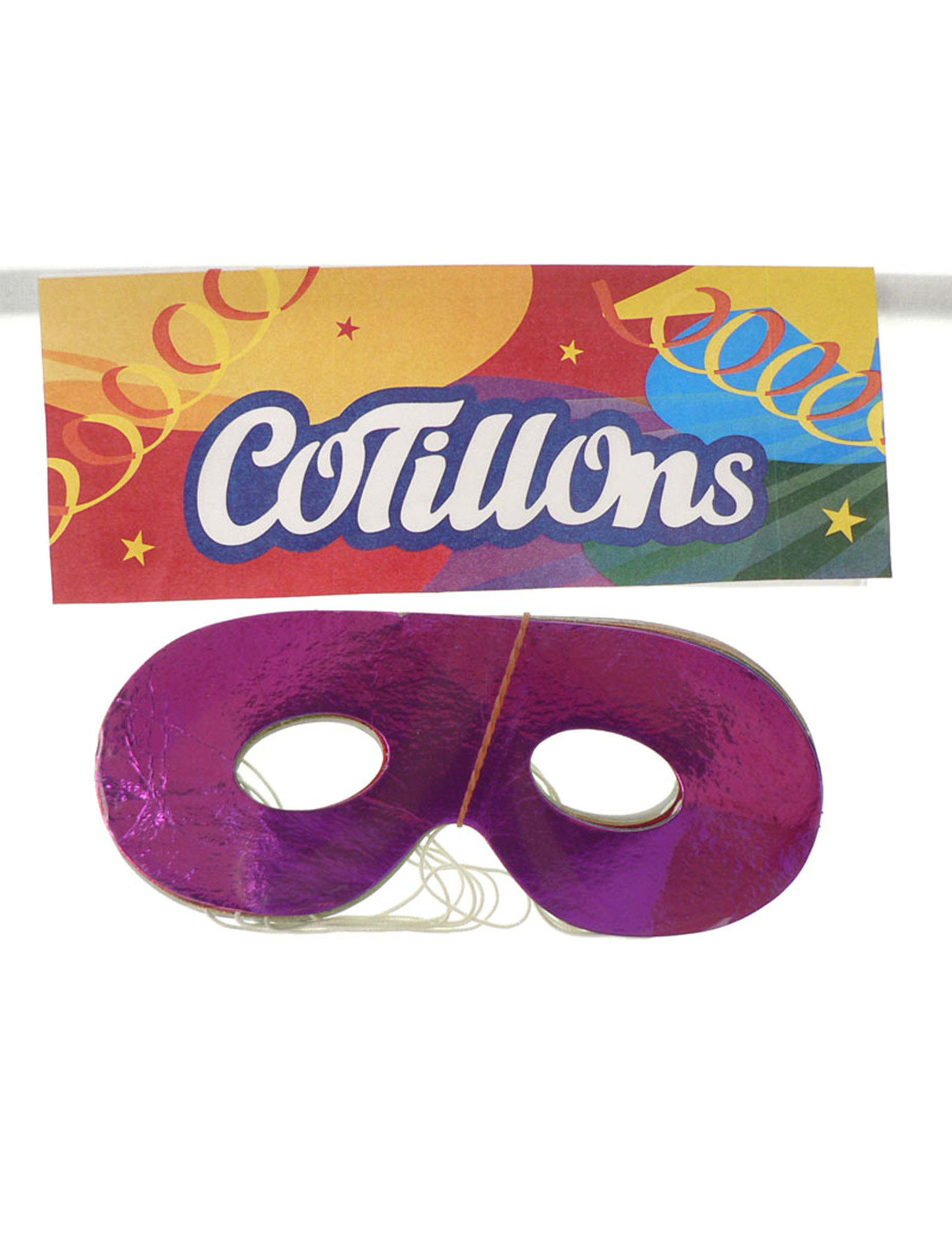 Sachet de 6 loups multicolores métal