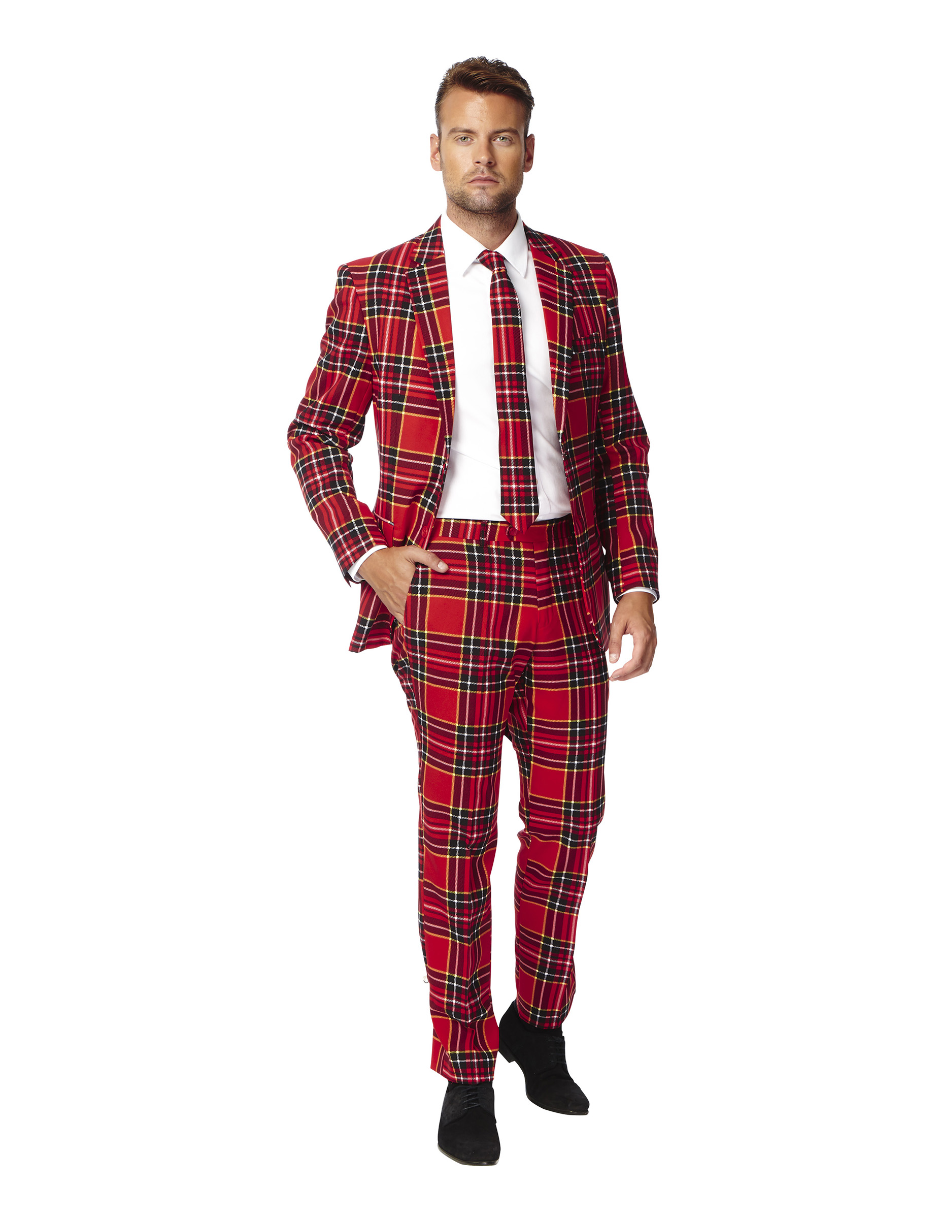 Costume Mr. Tartan rouge écossais homme Opposuits