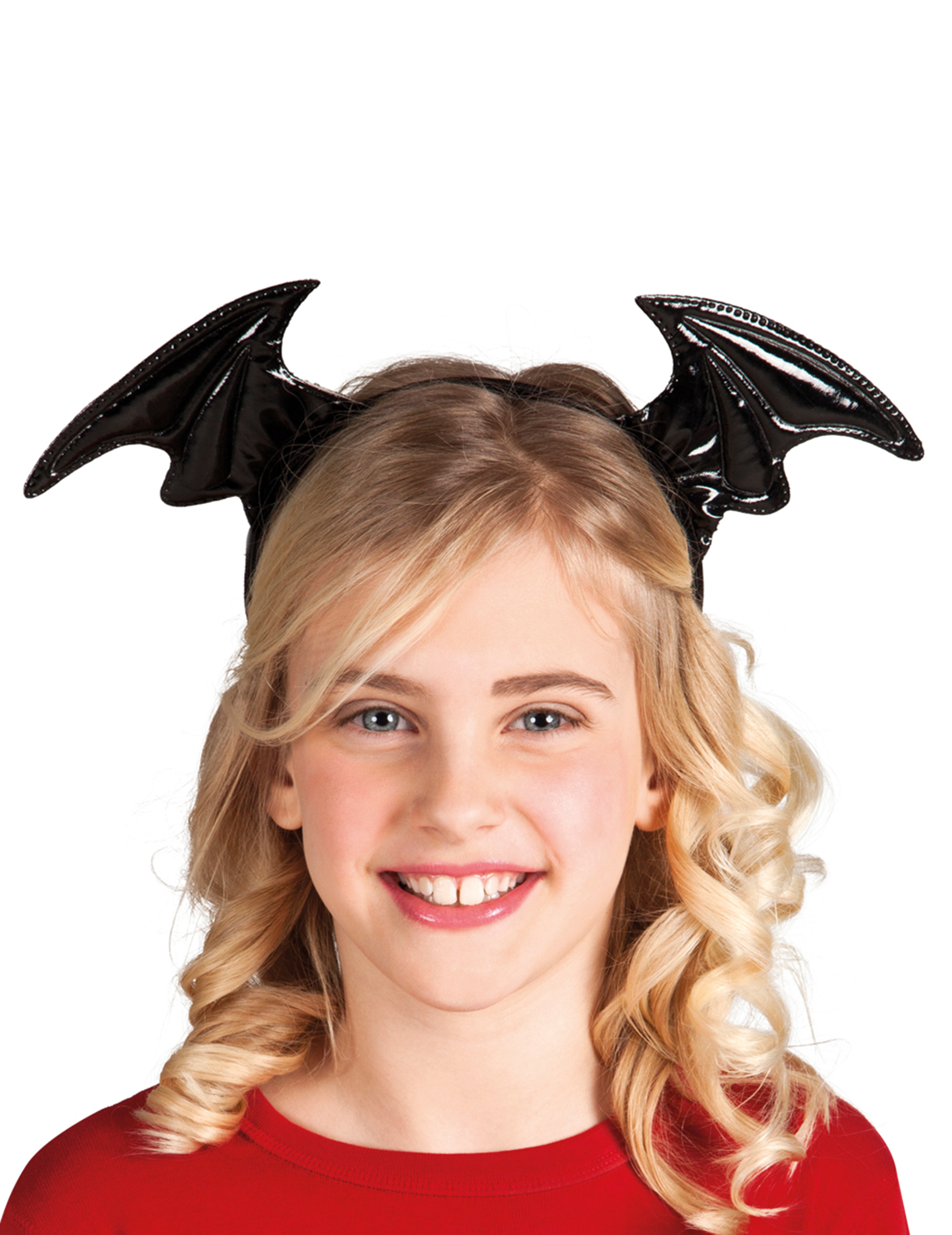 Serre tête ailes chauve-souris noires enfant Halloween