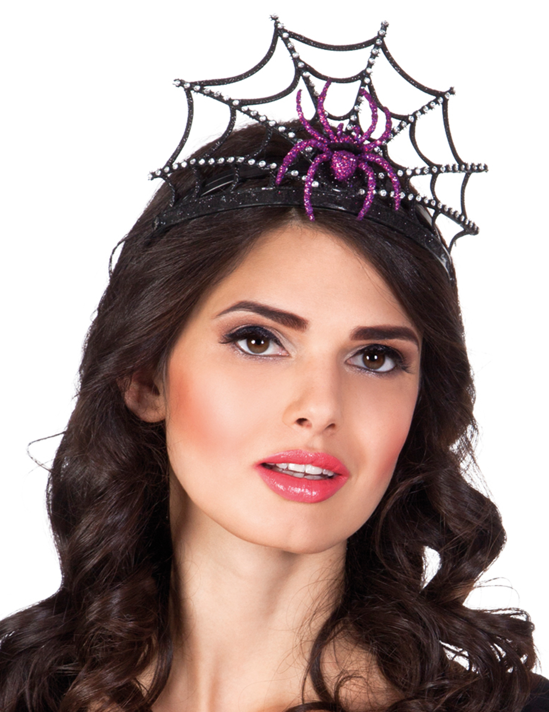 Tiare araignée violette femme Halloween