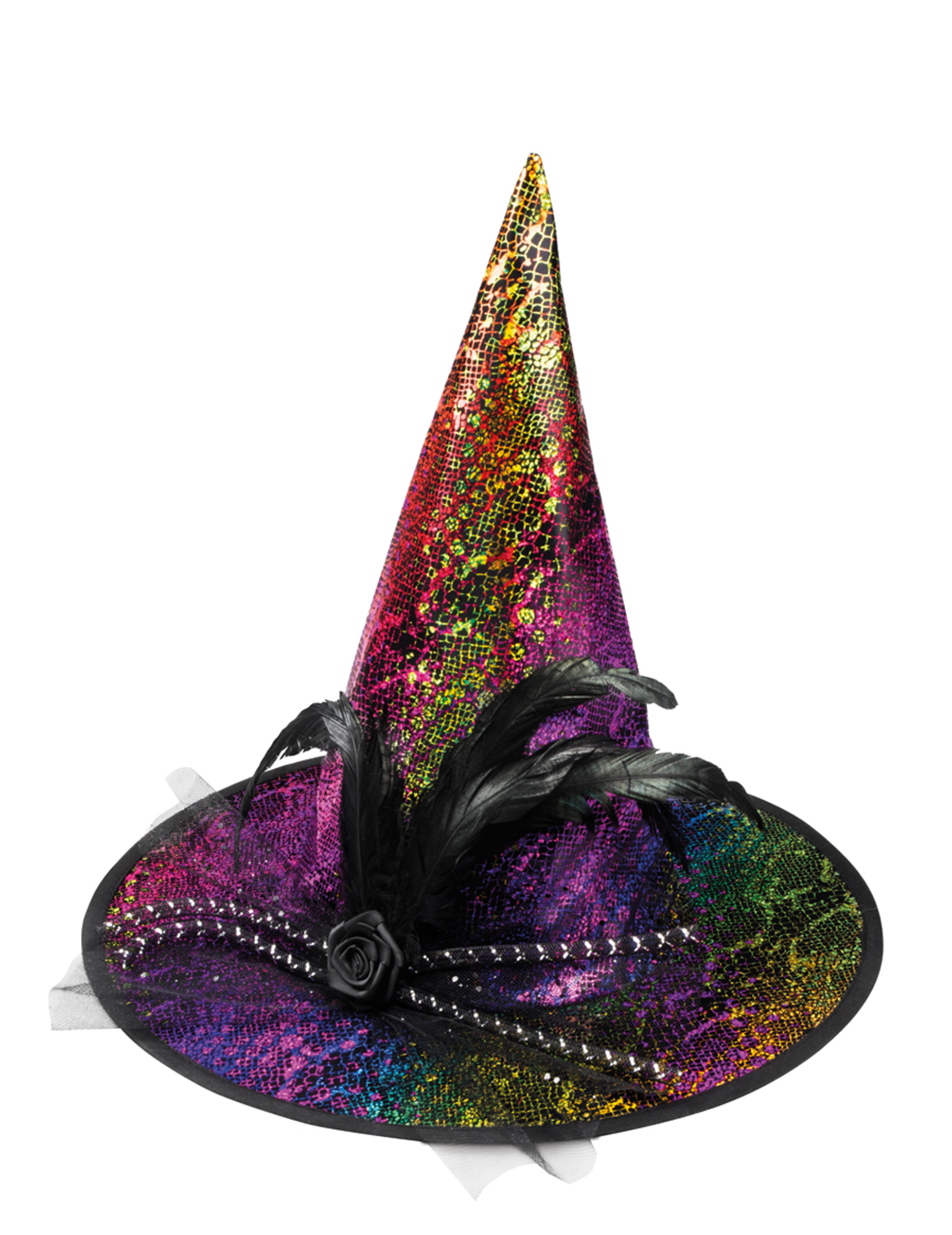 Chapeau sorcière colorée femme Halloween
