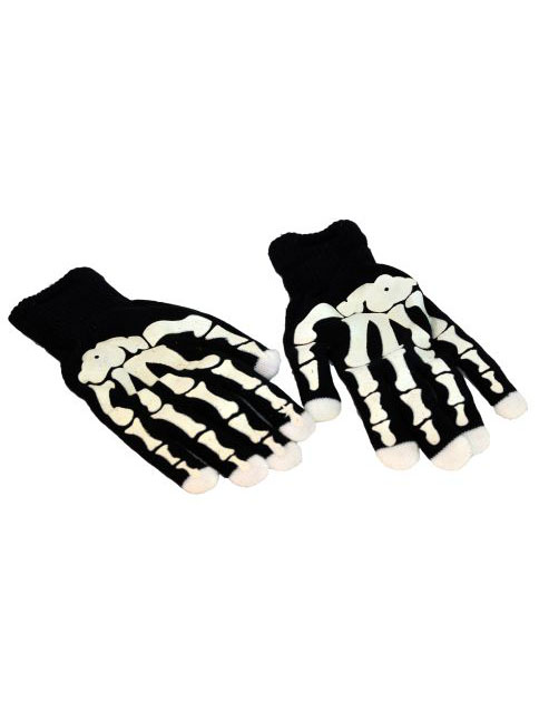 Gants squelette LED adulte Halloween