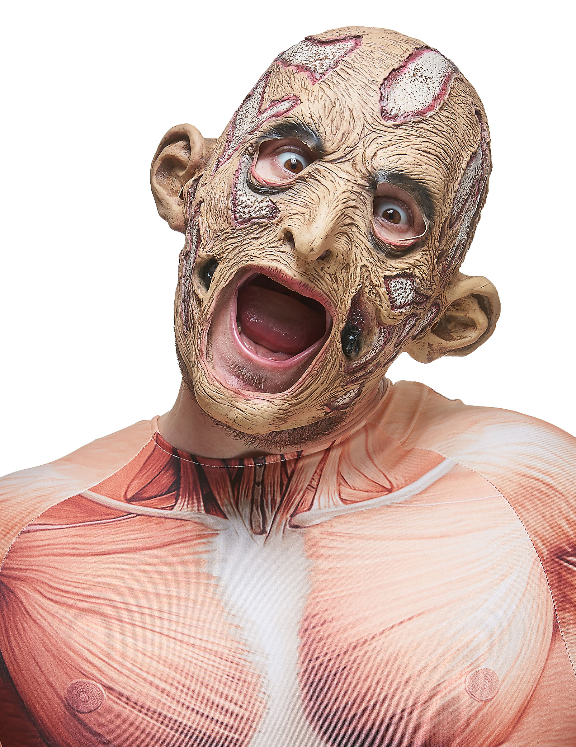 Masque latex sorcier putréfié adulte