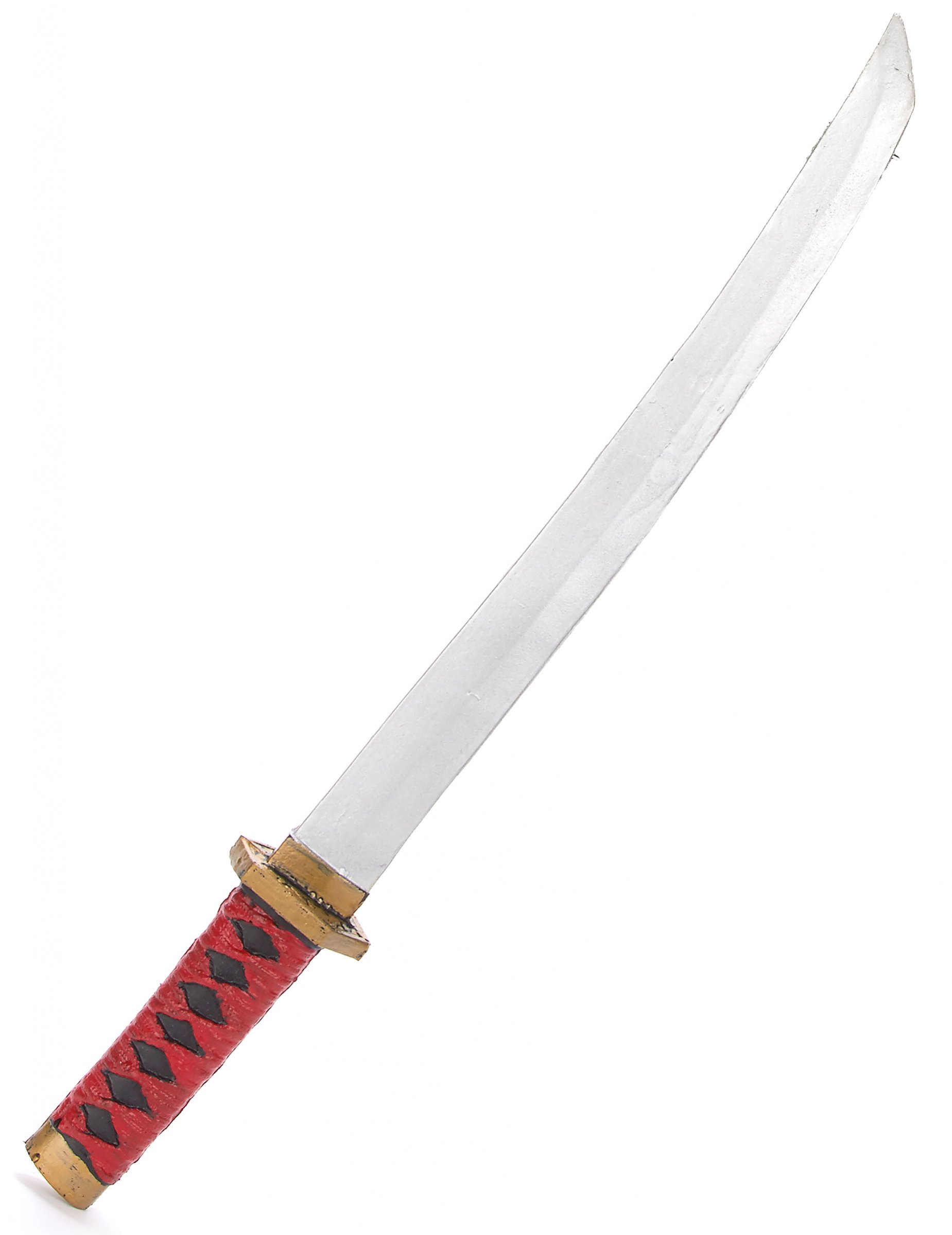 Sabre de Ninja manche rouge et noir adulte luxe