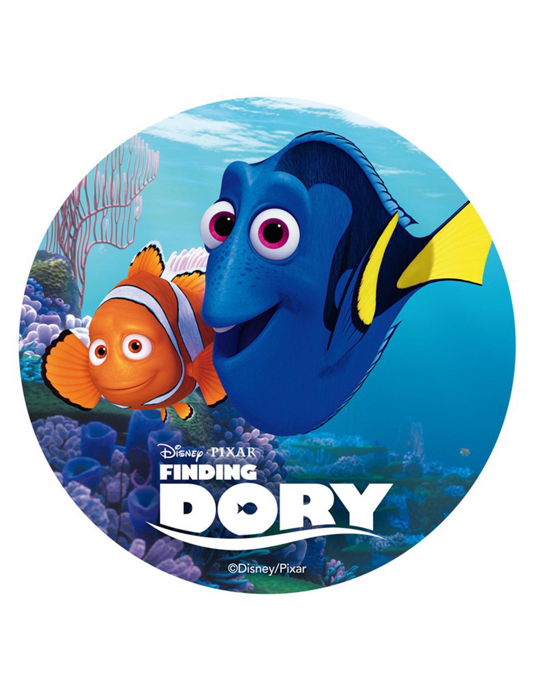 Disque en sucre Le monde de Dory 20 cm
