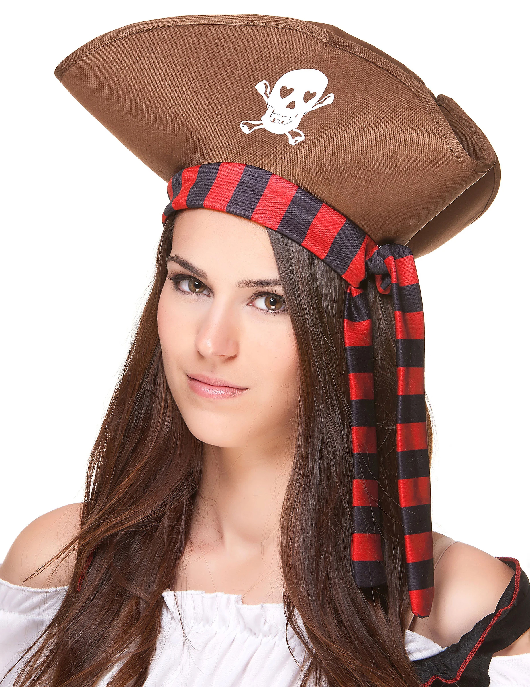 Chapeau de pirate marron adulte
