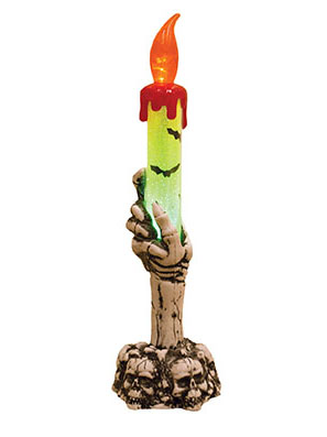 Chandelier lumineux main de squelette 21 cm Halloween