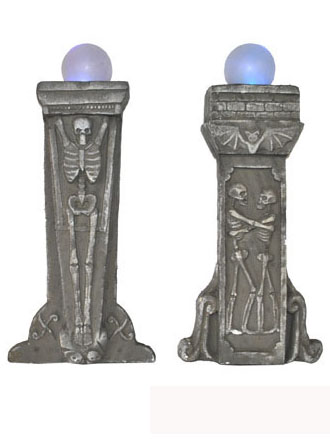 Décoration lumineuse devanture squelette 62 cm Halloween