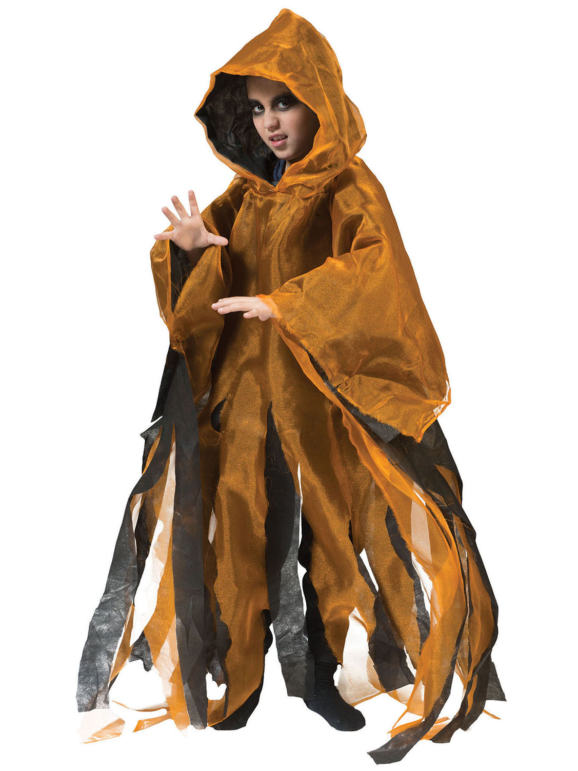 Cape orange et noire enfant Halloween