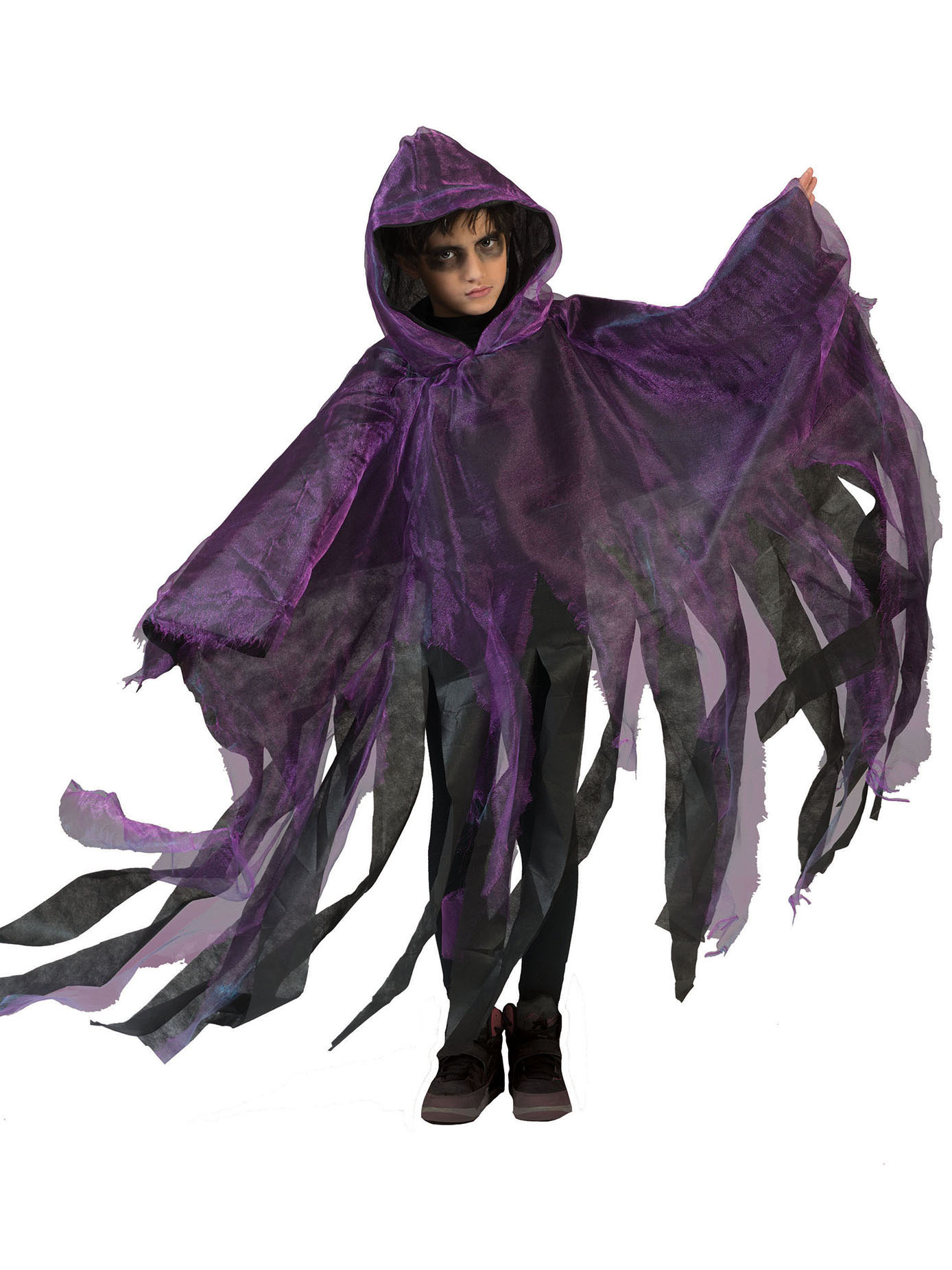Cape violette et noire enfant Halloween