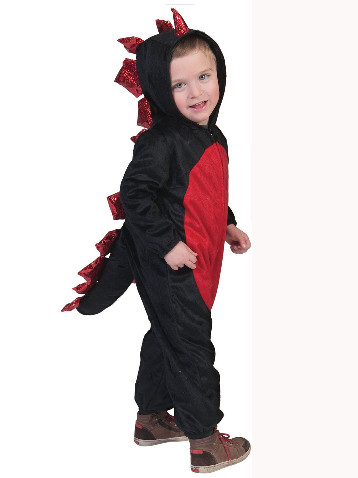 Déguisement dragon noir et rouge enfant Halloween