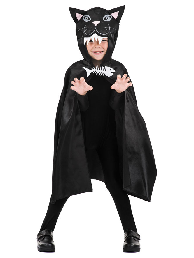 Cape chat 75 cm enfant Halloween