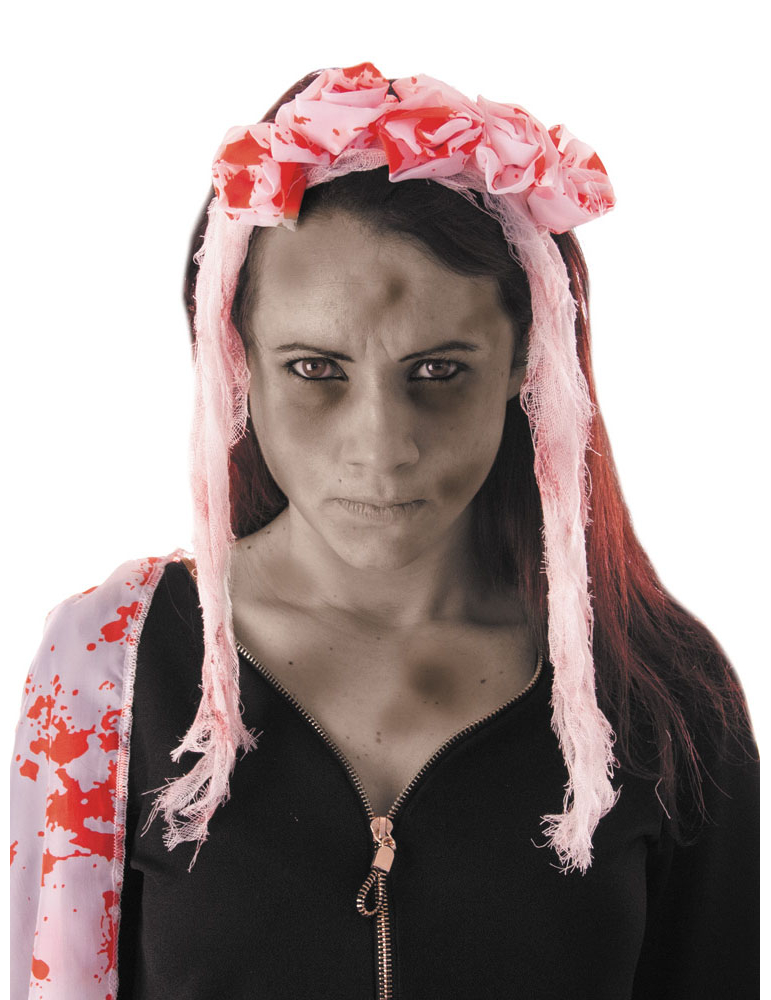 Serre-tête mariée ensanglantée adulte Halloween