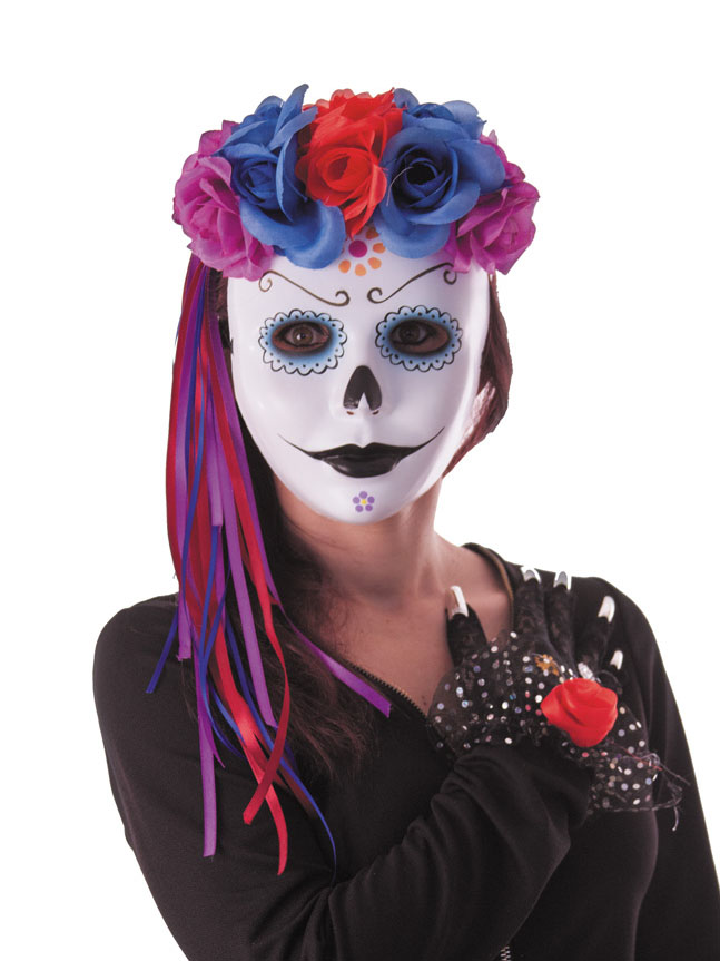 Serre-tête avec ruban adulte Dia de los muertos