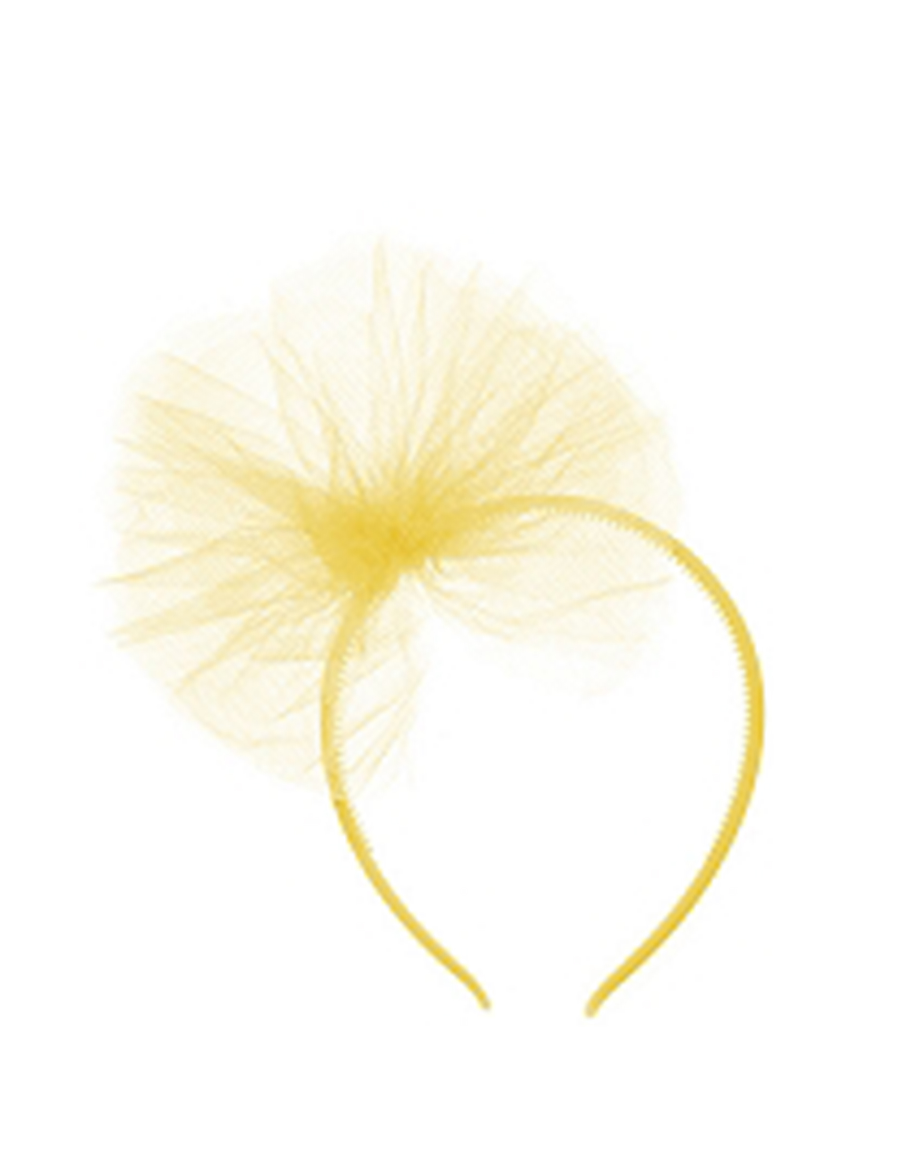 Serre-tête noeud en tulle jaune fille
