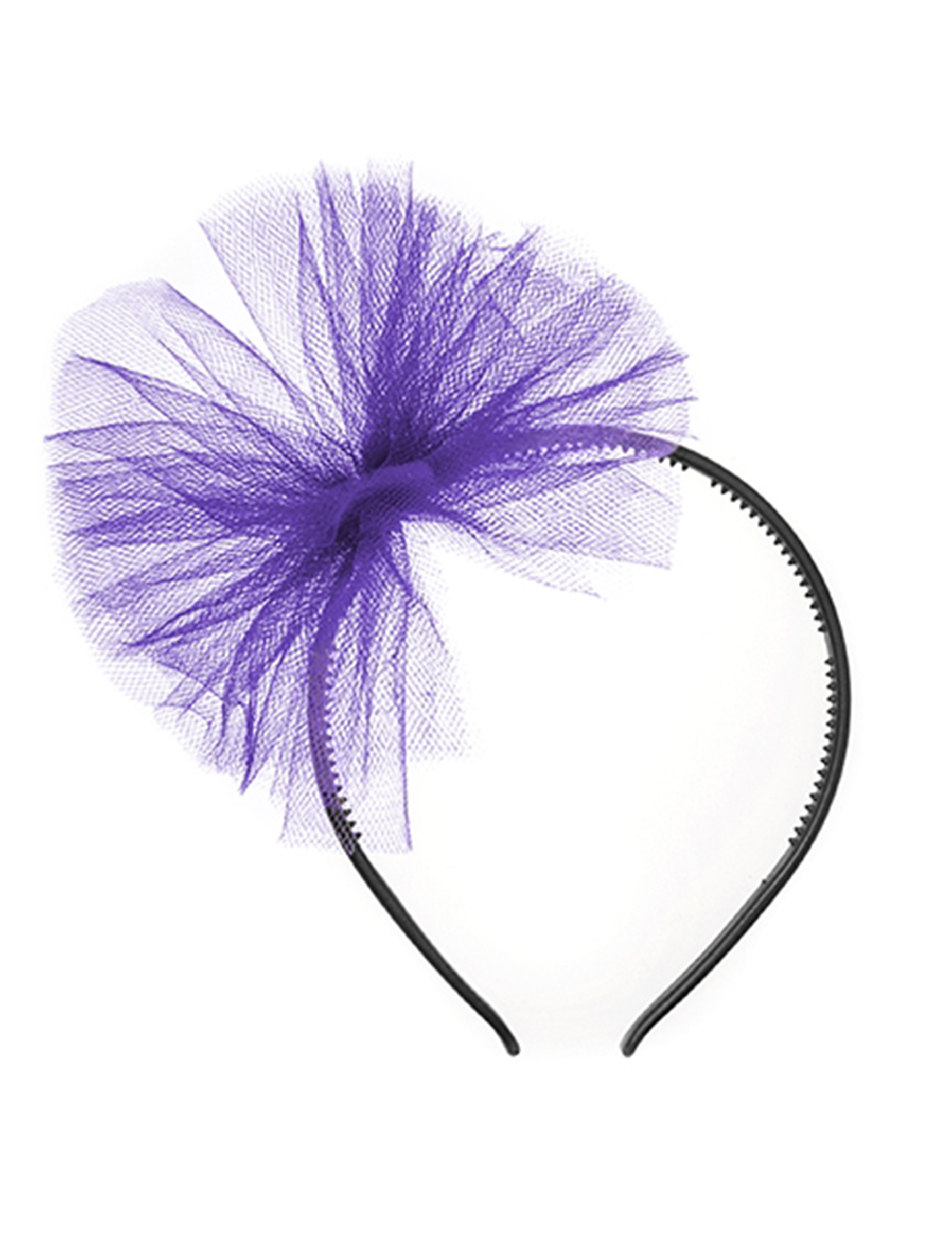 Serre-tête n ud en tulle violet