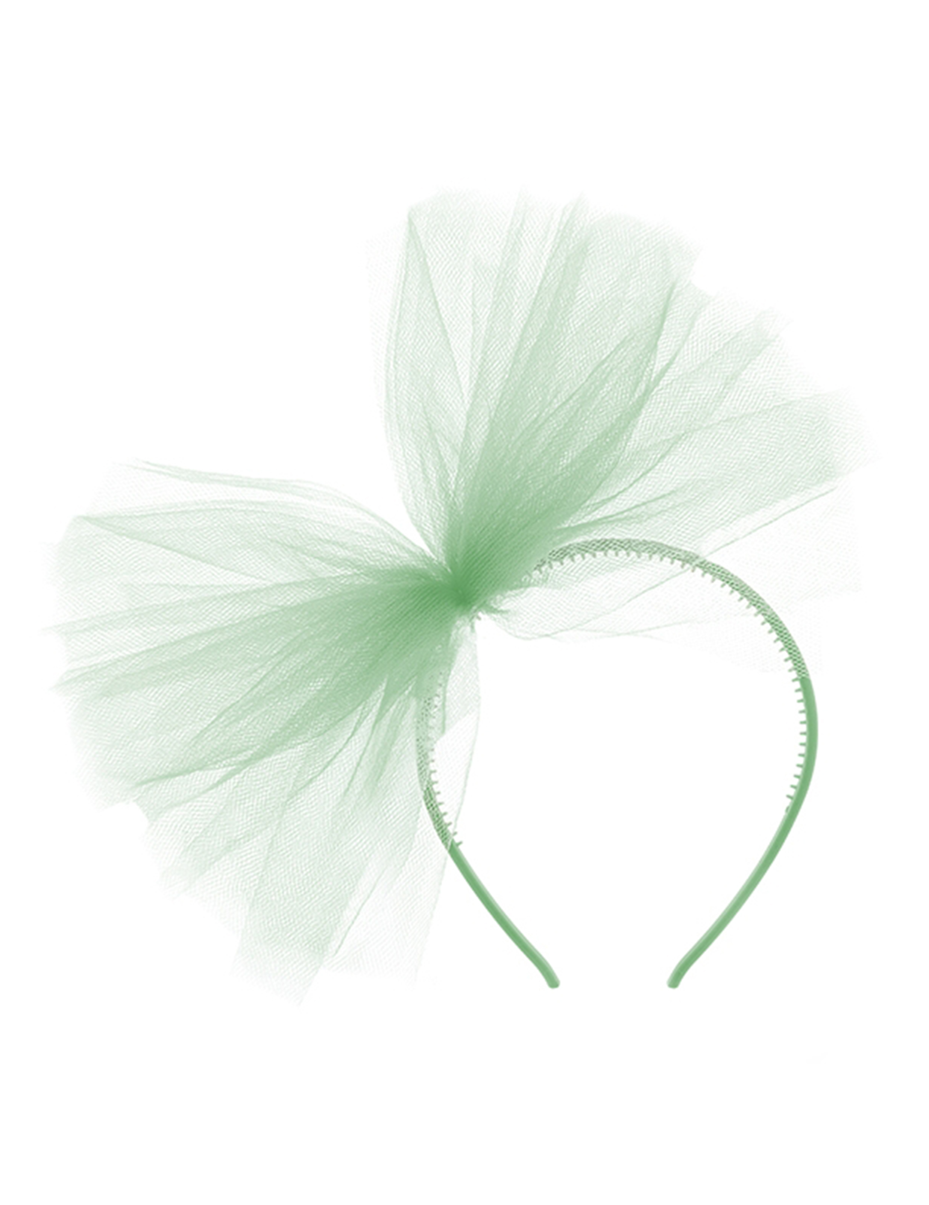 Serre-tête noeud en tulle menthe femme
