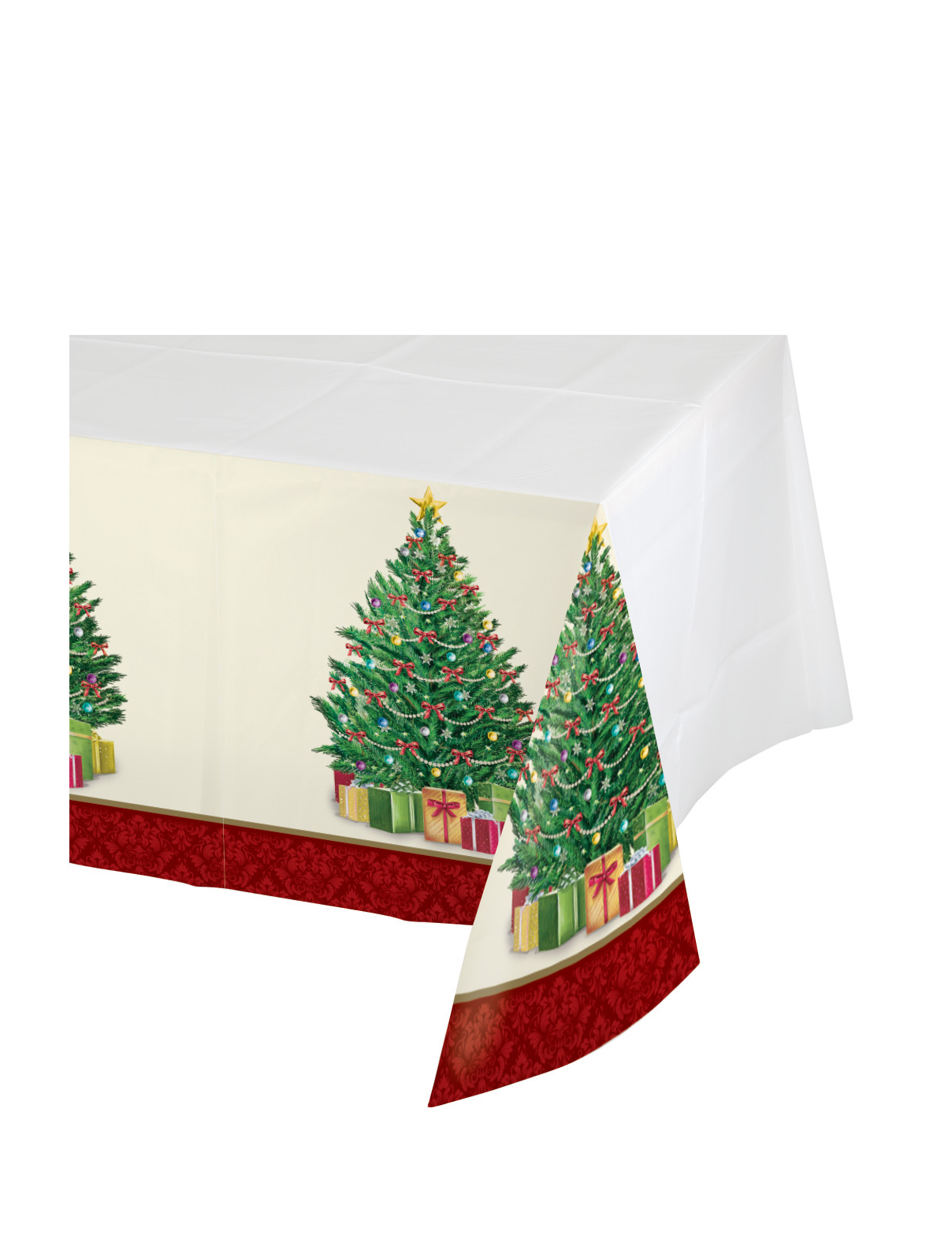 Nappe en plastique Sapin de Noël 137 x 259 cm